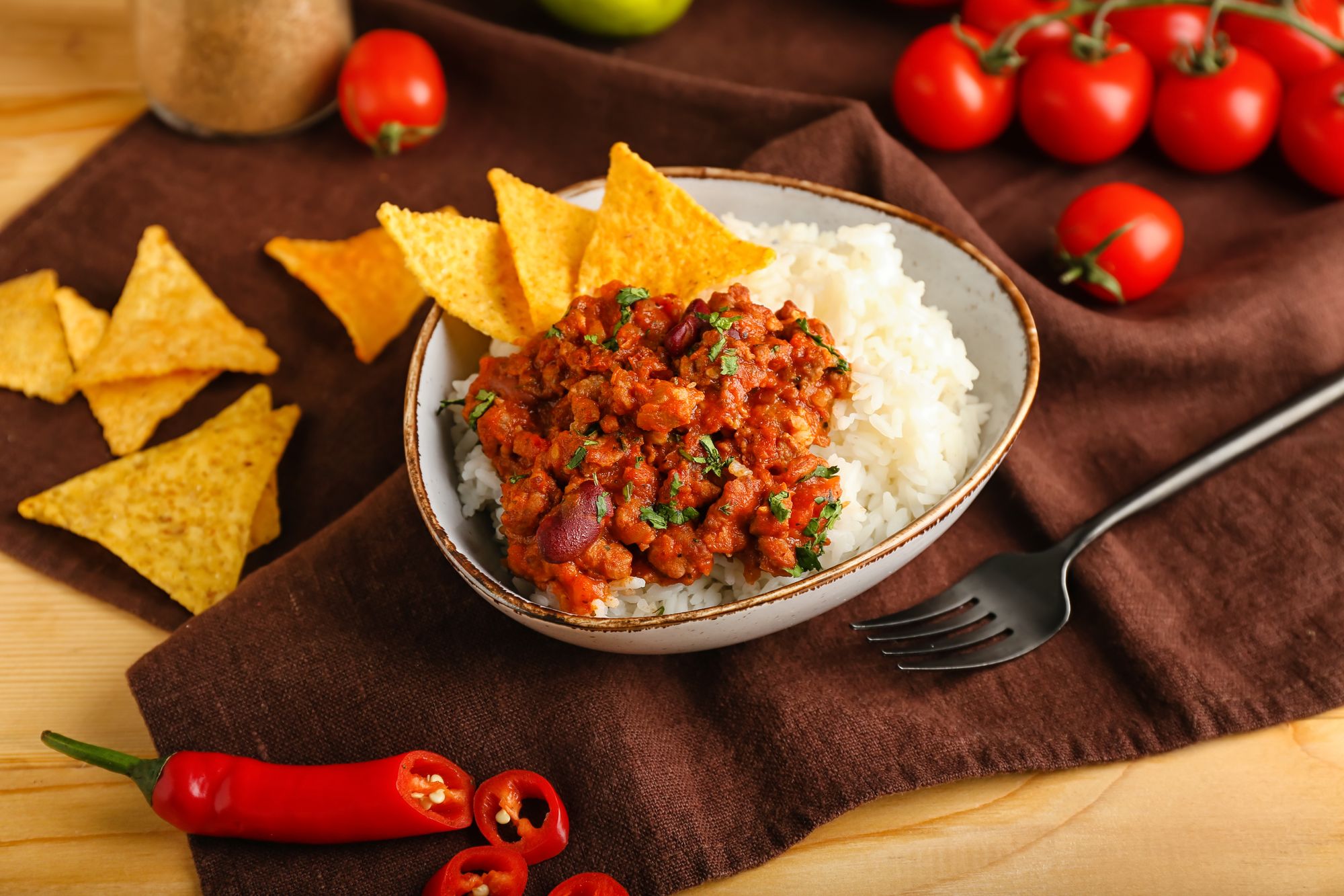 Smoky Aubergine Chilli