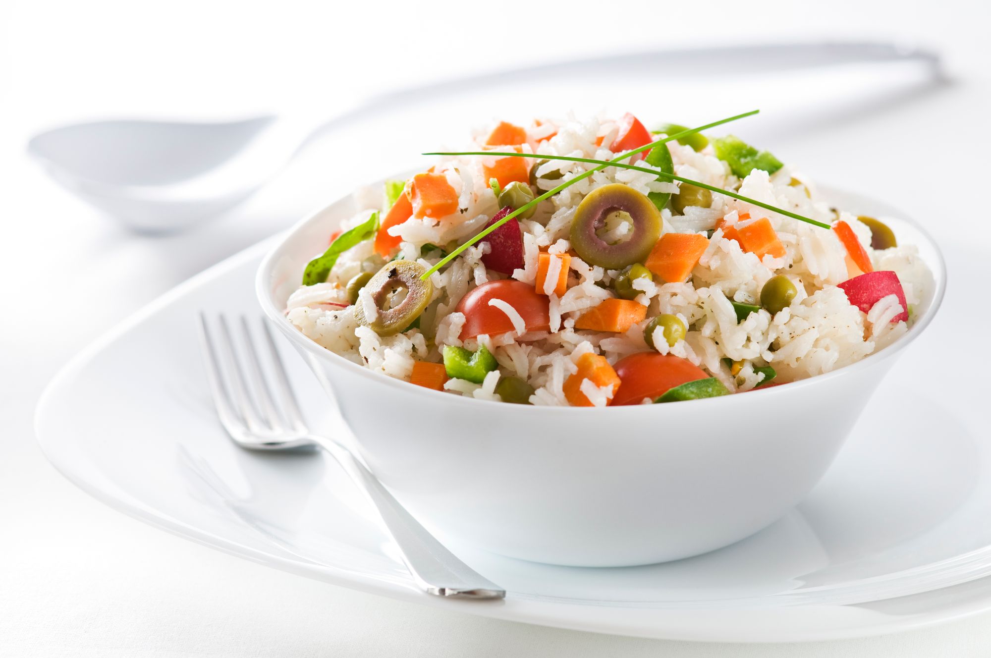 Olive, Spring Onion, and Rice Salad