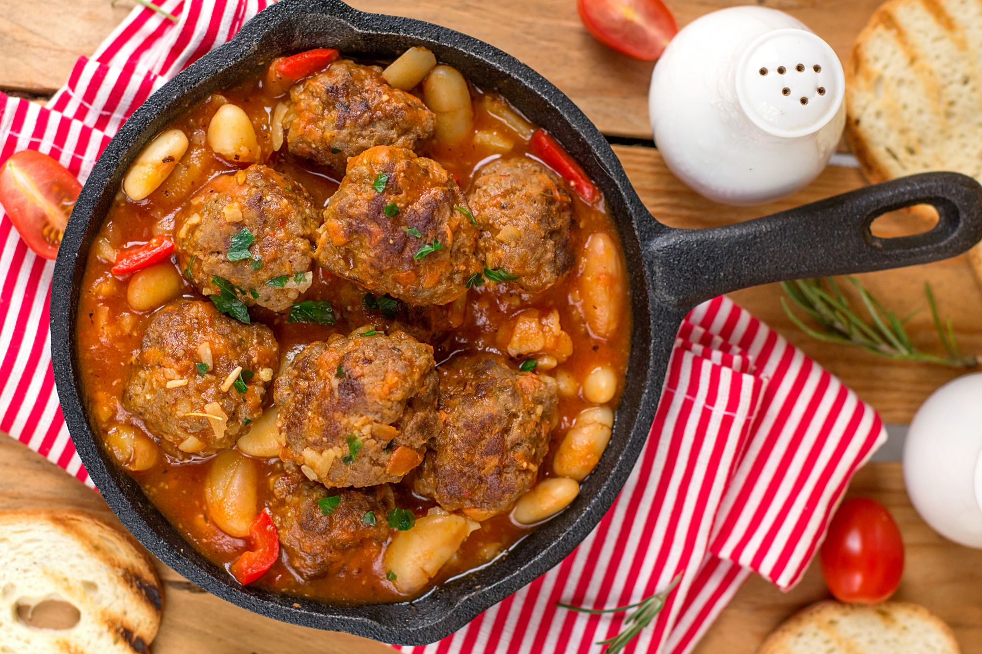 Portuguese Meatball and Butterbean Casserole