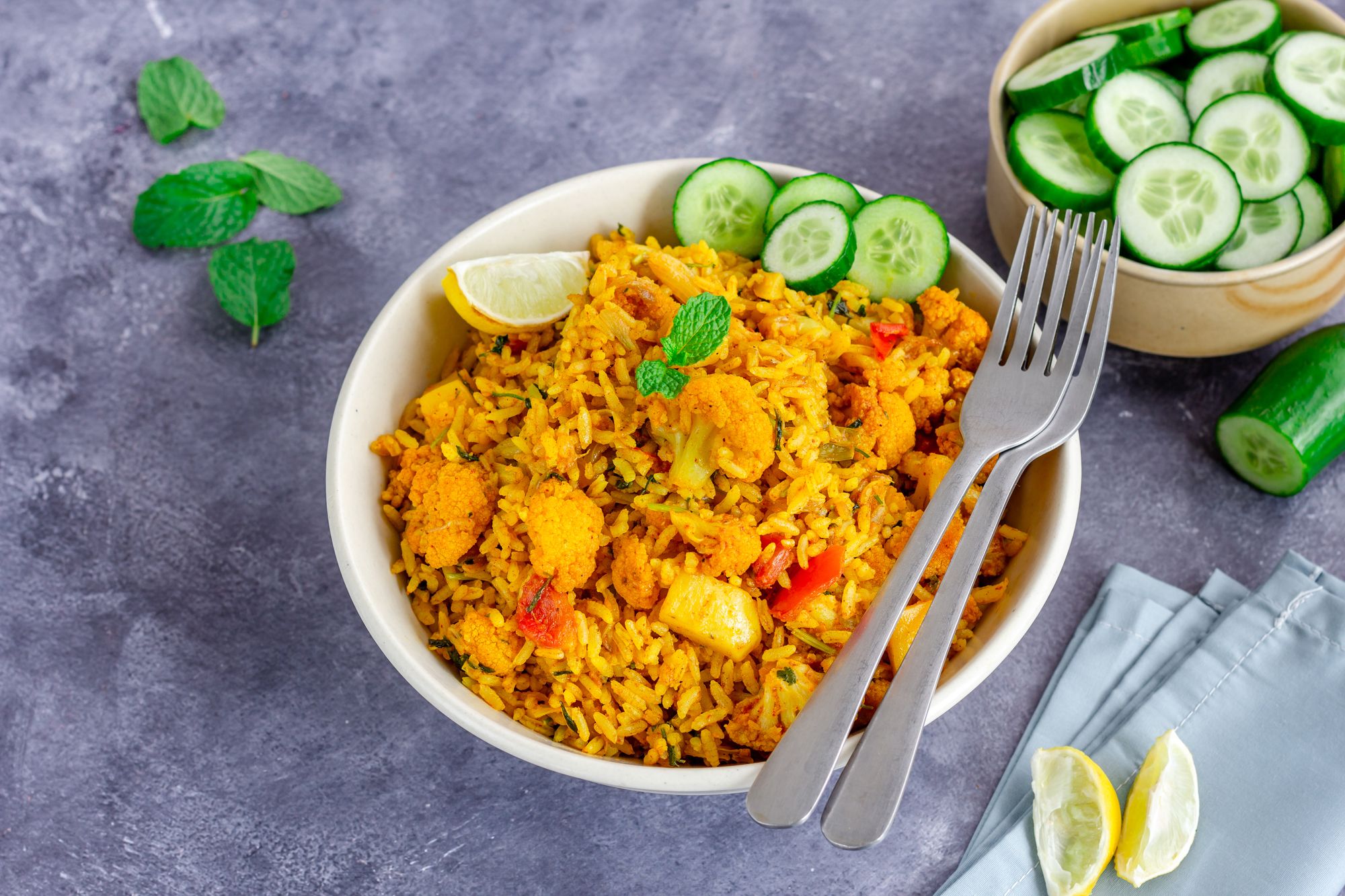 Halloumi and Cauliflower Pilaf