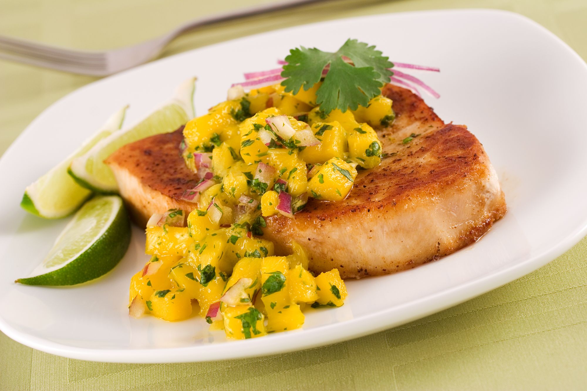 Simple Swordfish and Mango Salsa