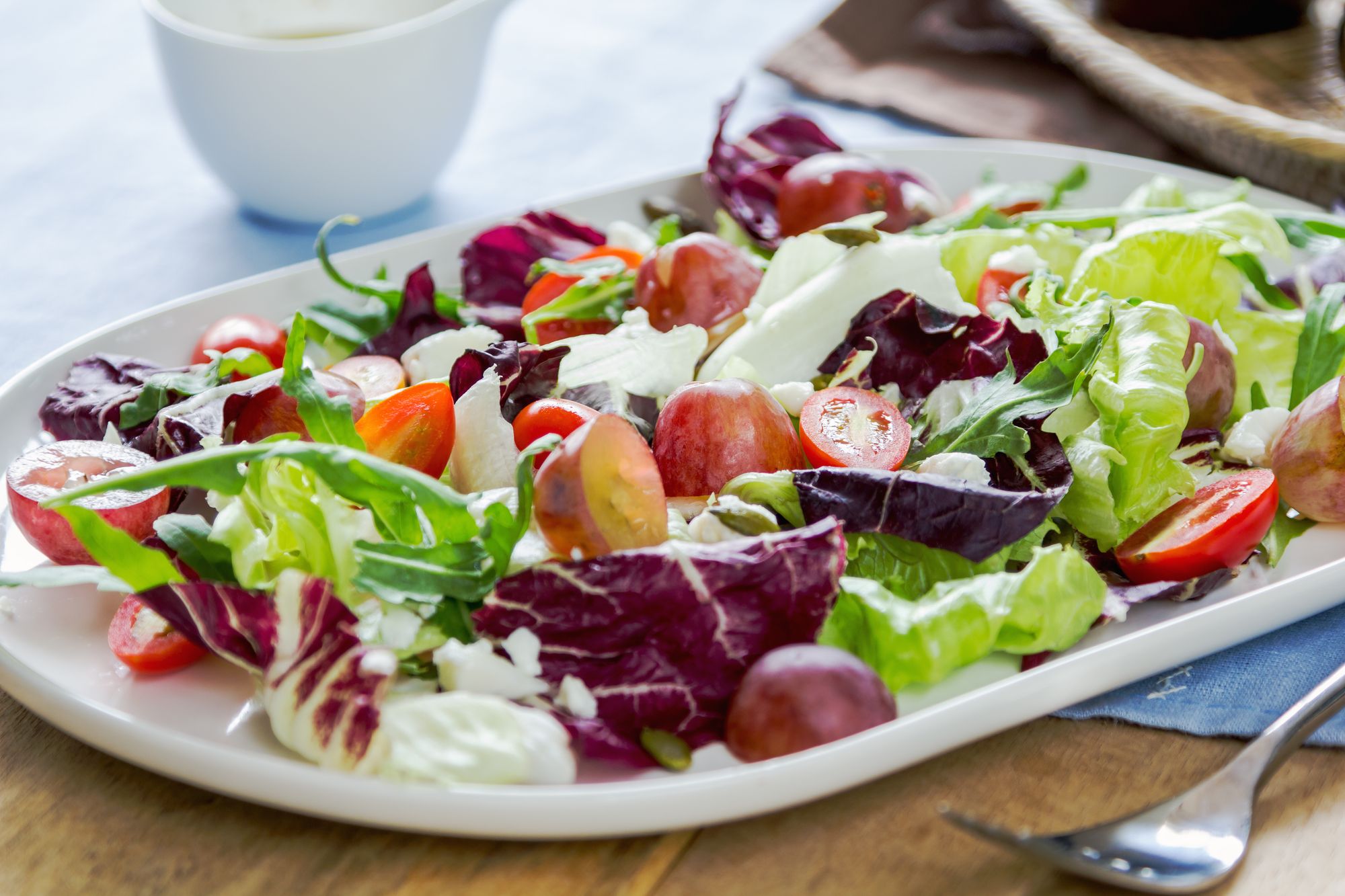Radicchio, Pine Nut and Grape Warm Salad