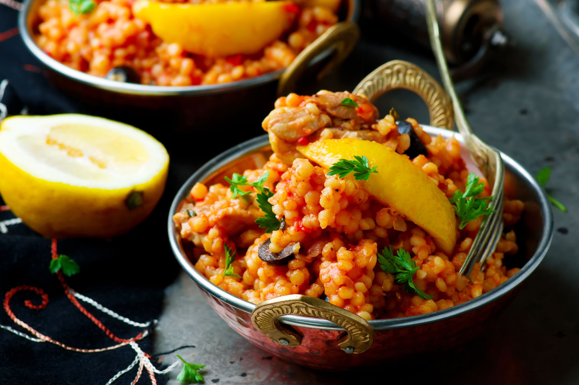 Lemon Chicken with Giant Couscous