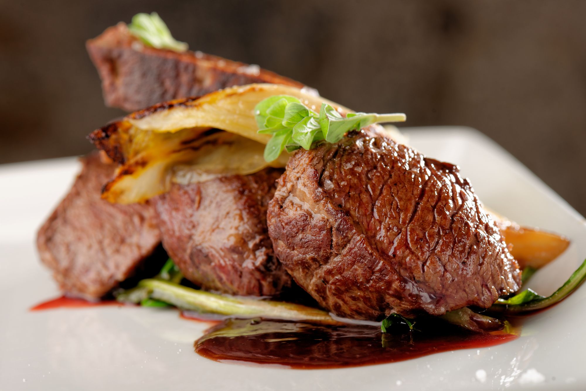 Venison Loin with Blackberries