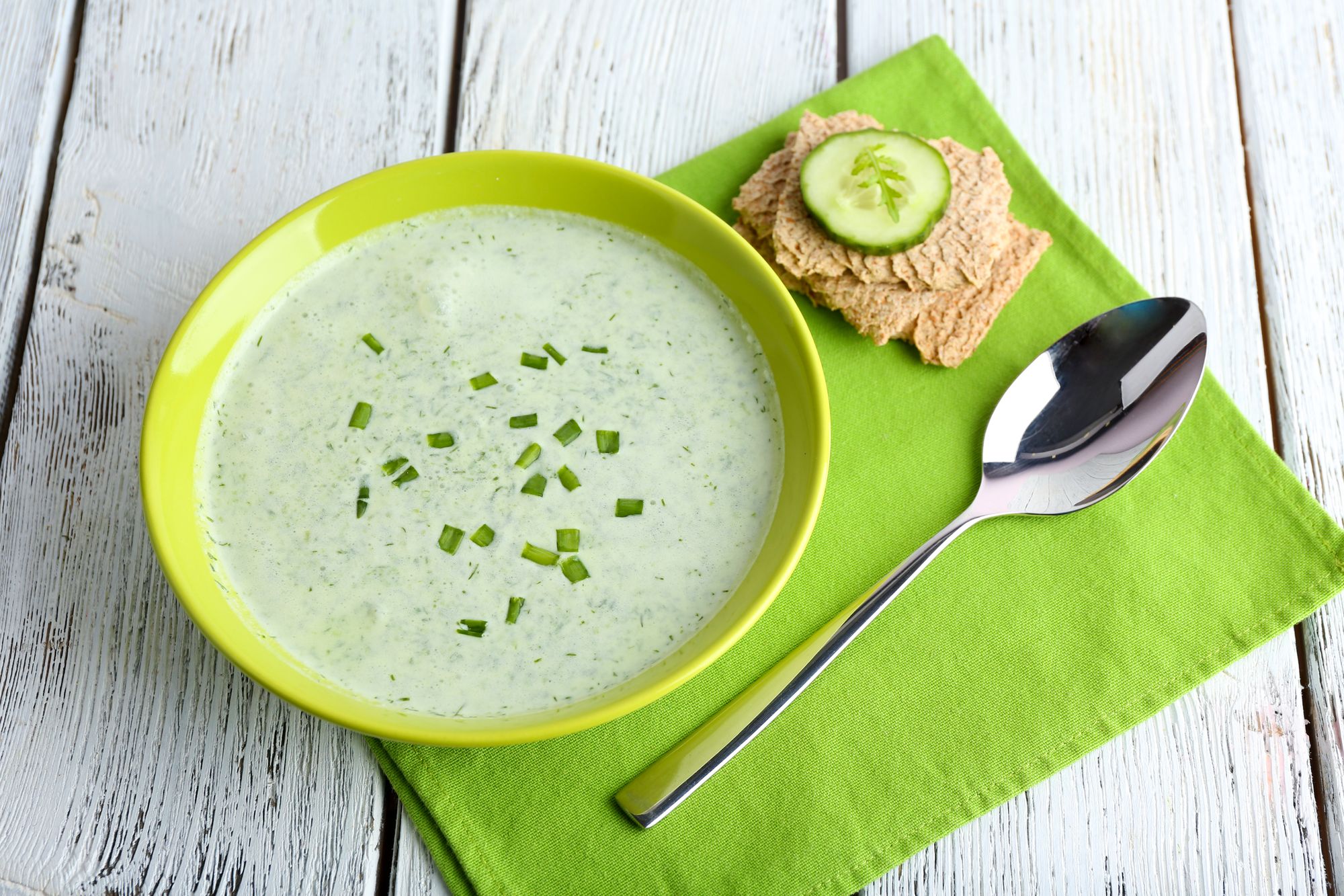 Cucumber and Lettuce Green Soup