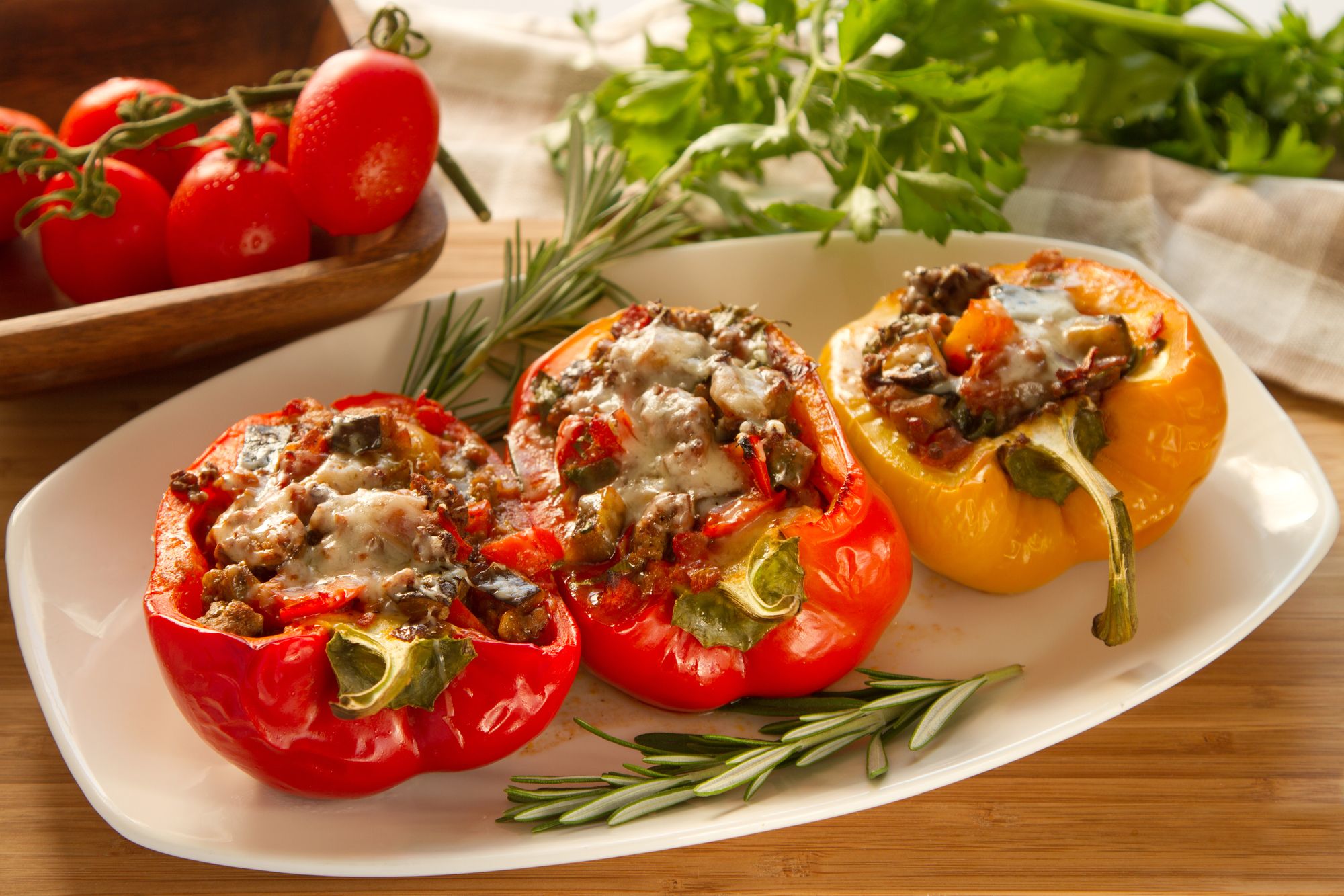 Healthy Turkey-Stuffed Capsicums