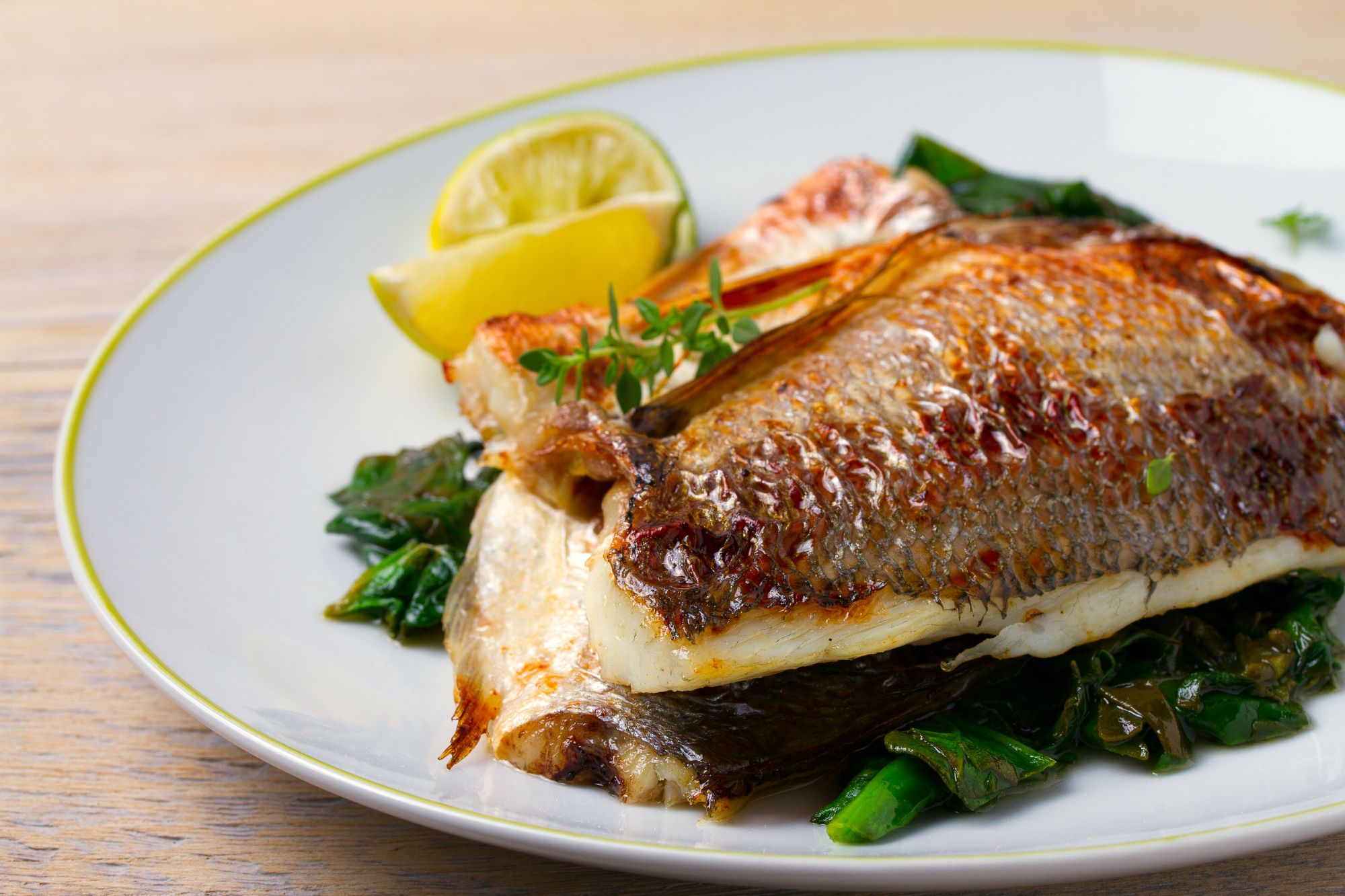 Caribbean Bream with Golden Sauce