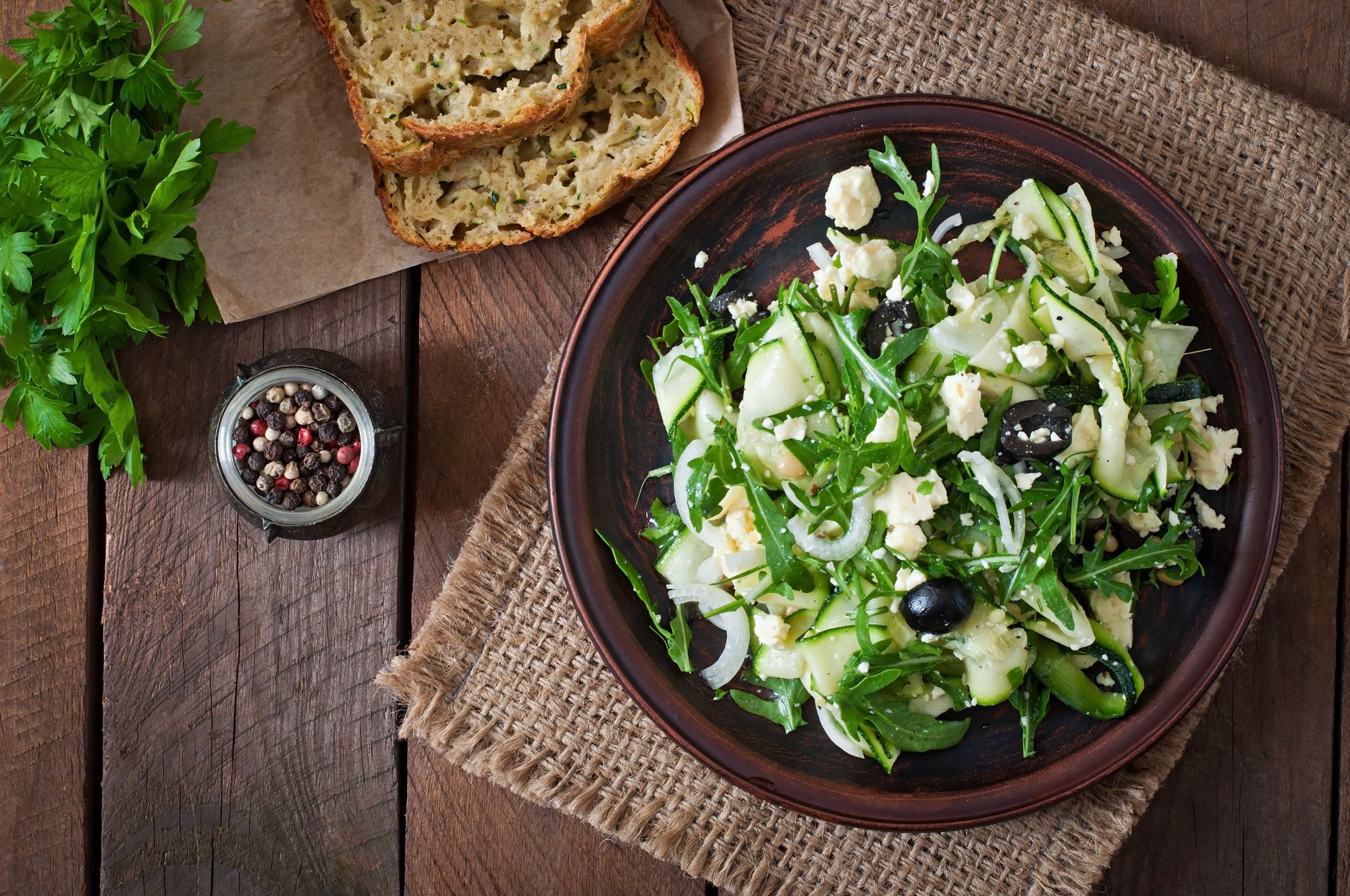 Baked Feta and Greens Potato Salad
