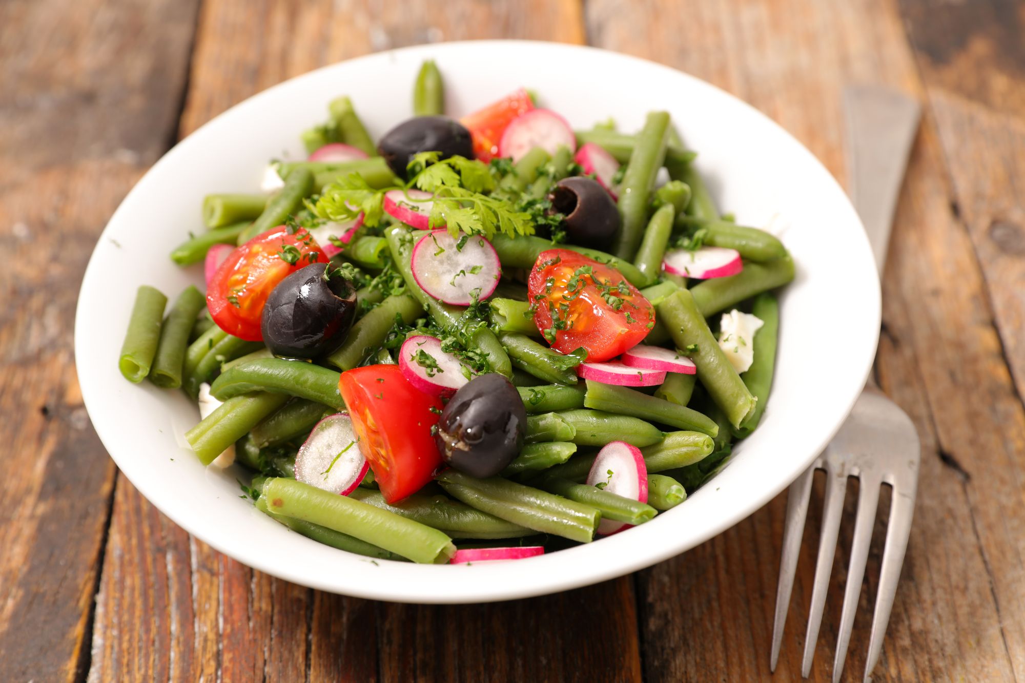 Green Bean Salad with Olives and Pine Nuts