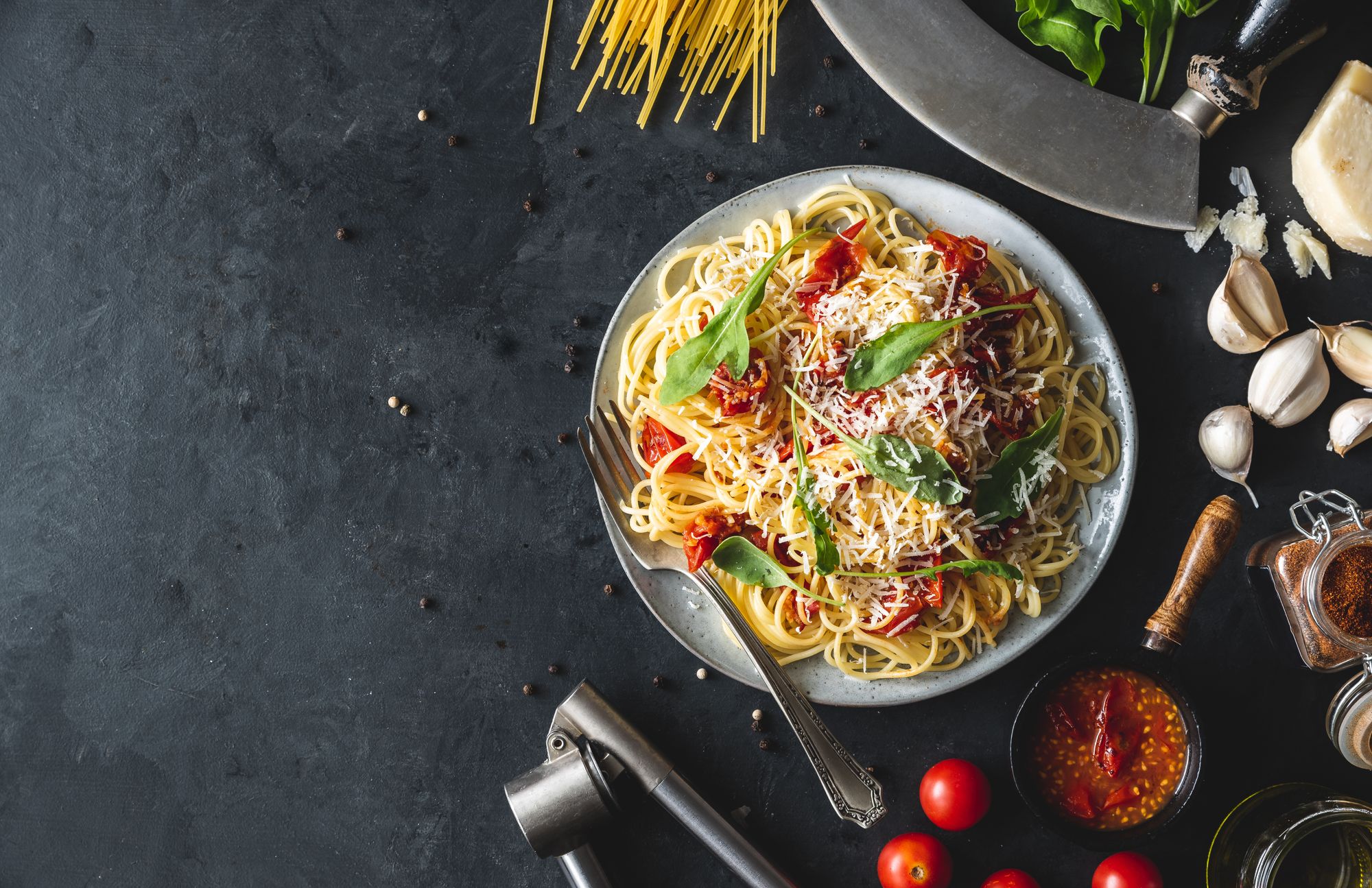 Sun-dried Tomato
and Pecorino Spaghetti