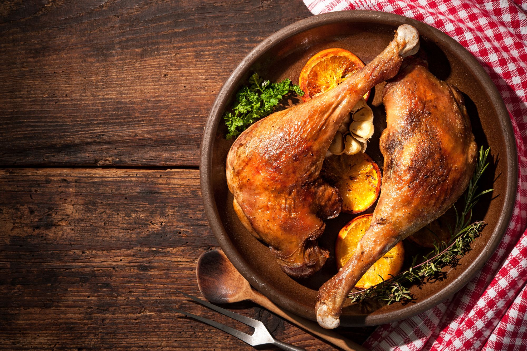 Christmas Stuffed Turkey Legs