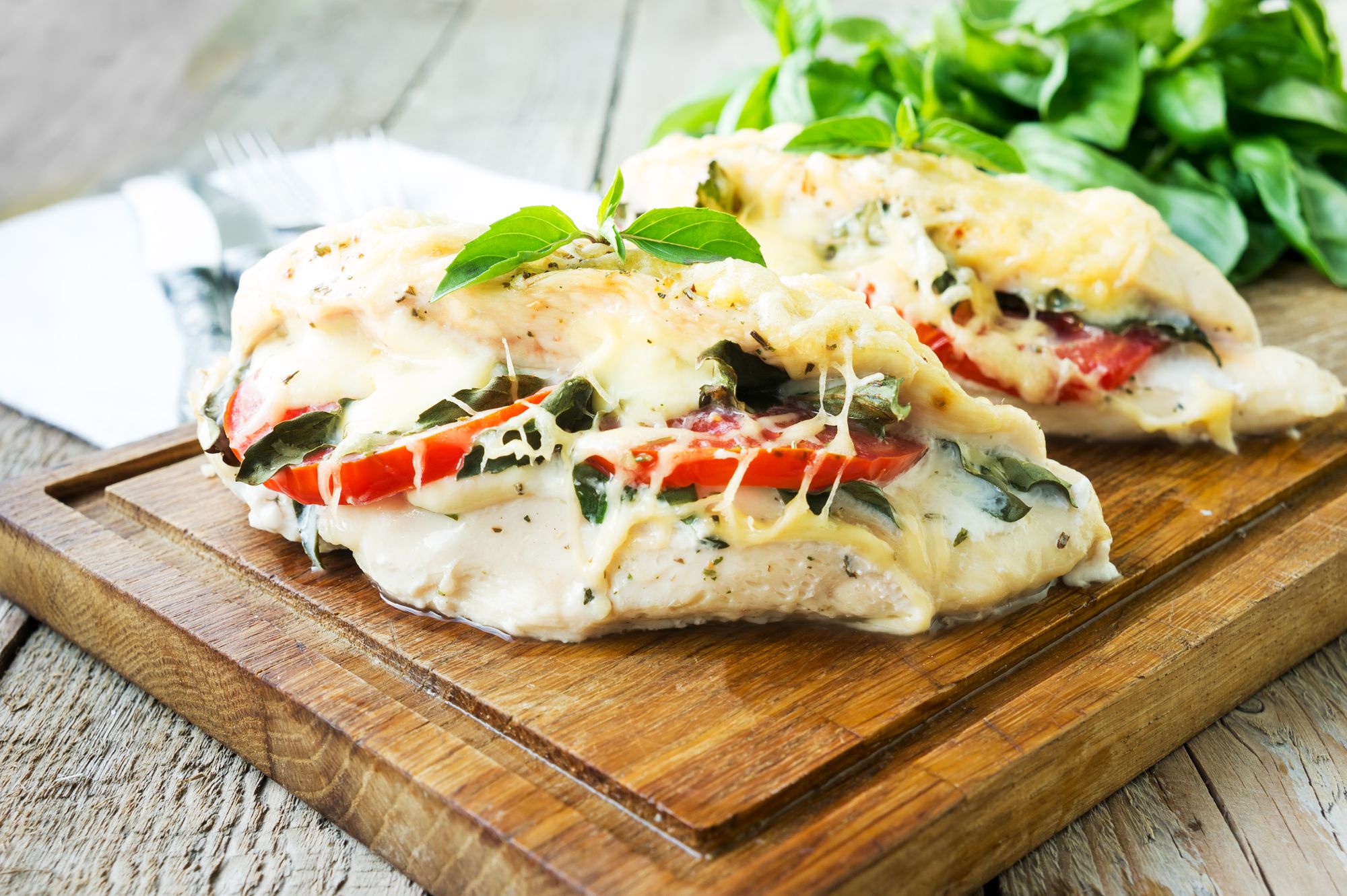 Ricotta and Basil-Stuffed Chicken