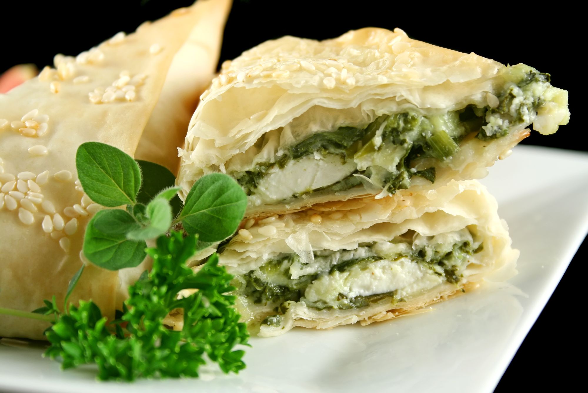 Mint and Feta Filo Parcels