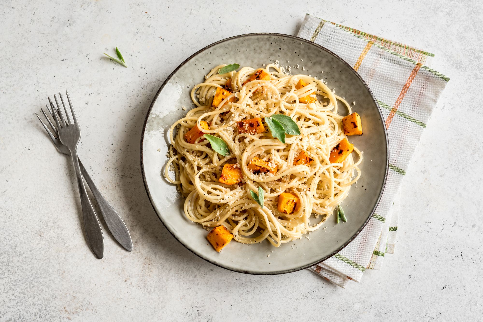 Squash, Sage and Parmesan Spaghetti