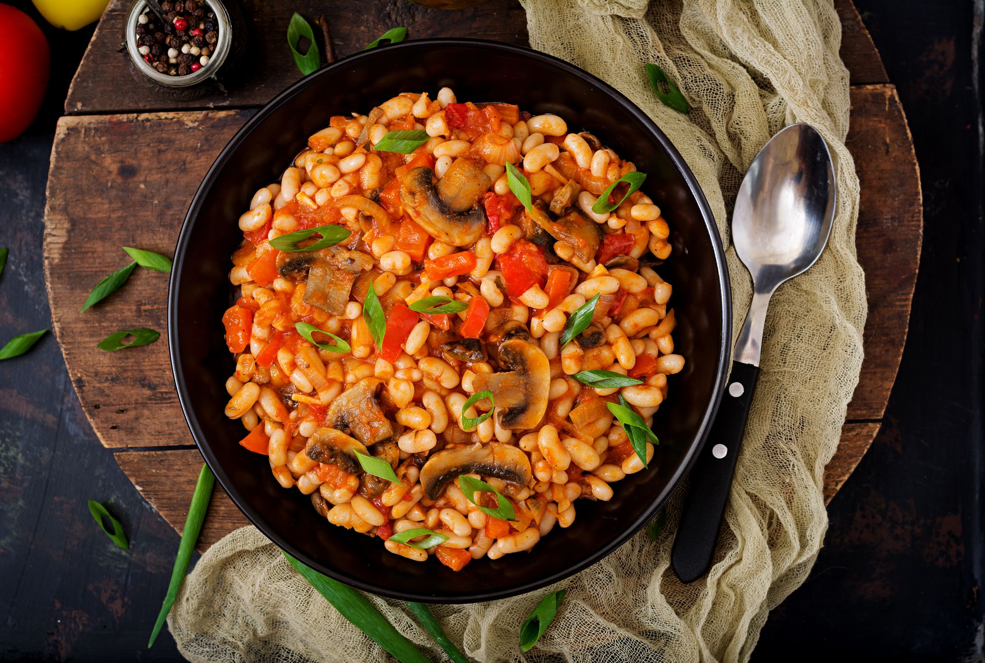 Bean, Leek and Mushroom Stew