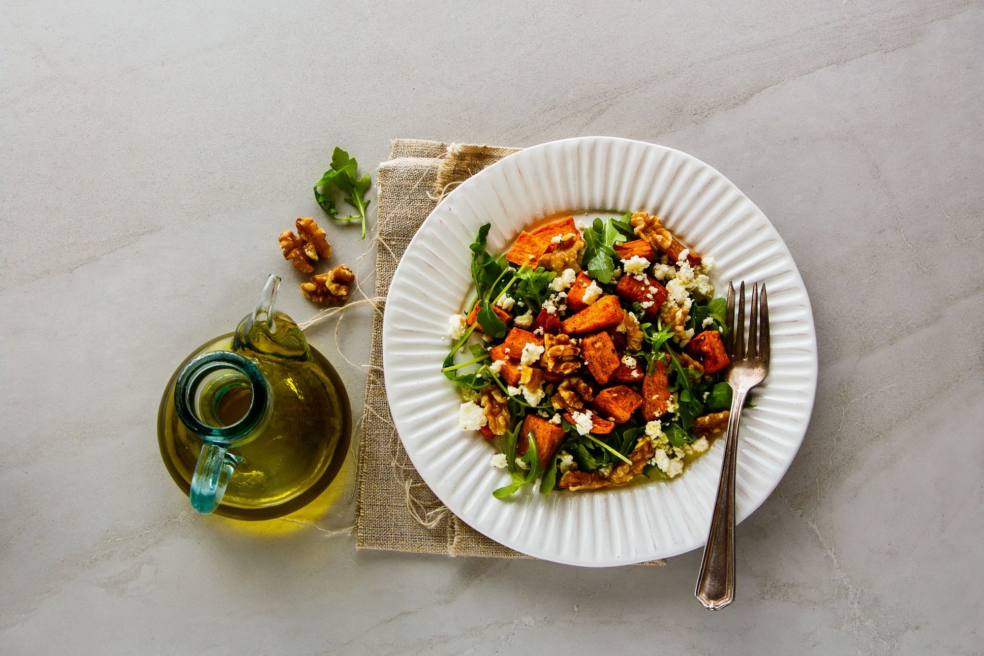 Sweet Potato, Walnut and Feta Salad