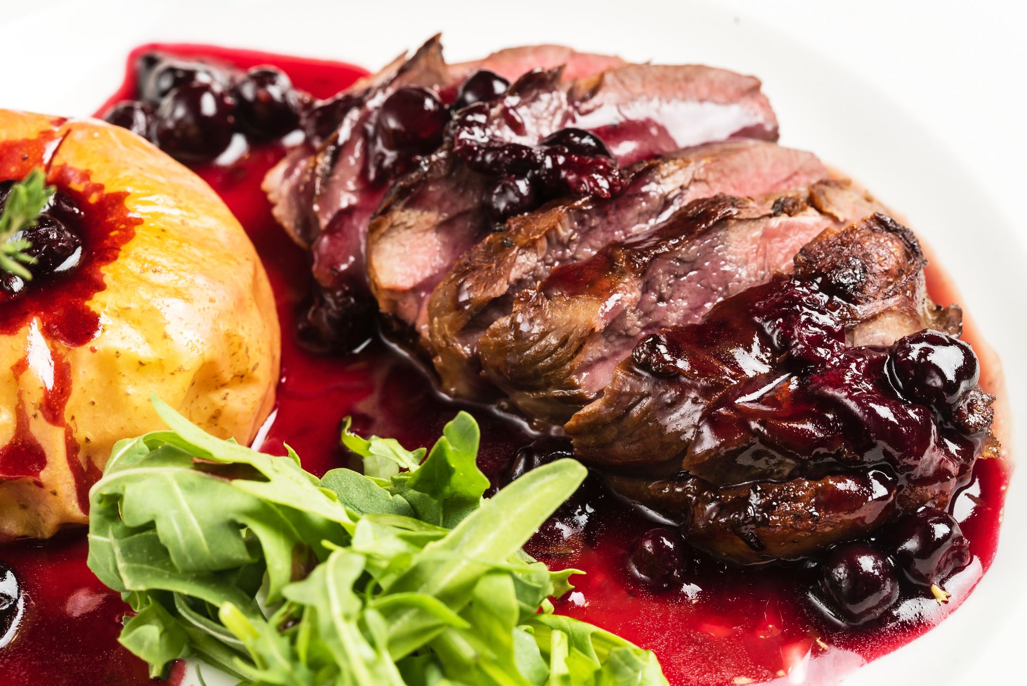 Beef with Wine and Cranberries