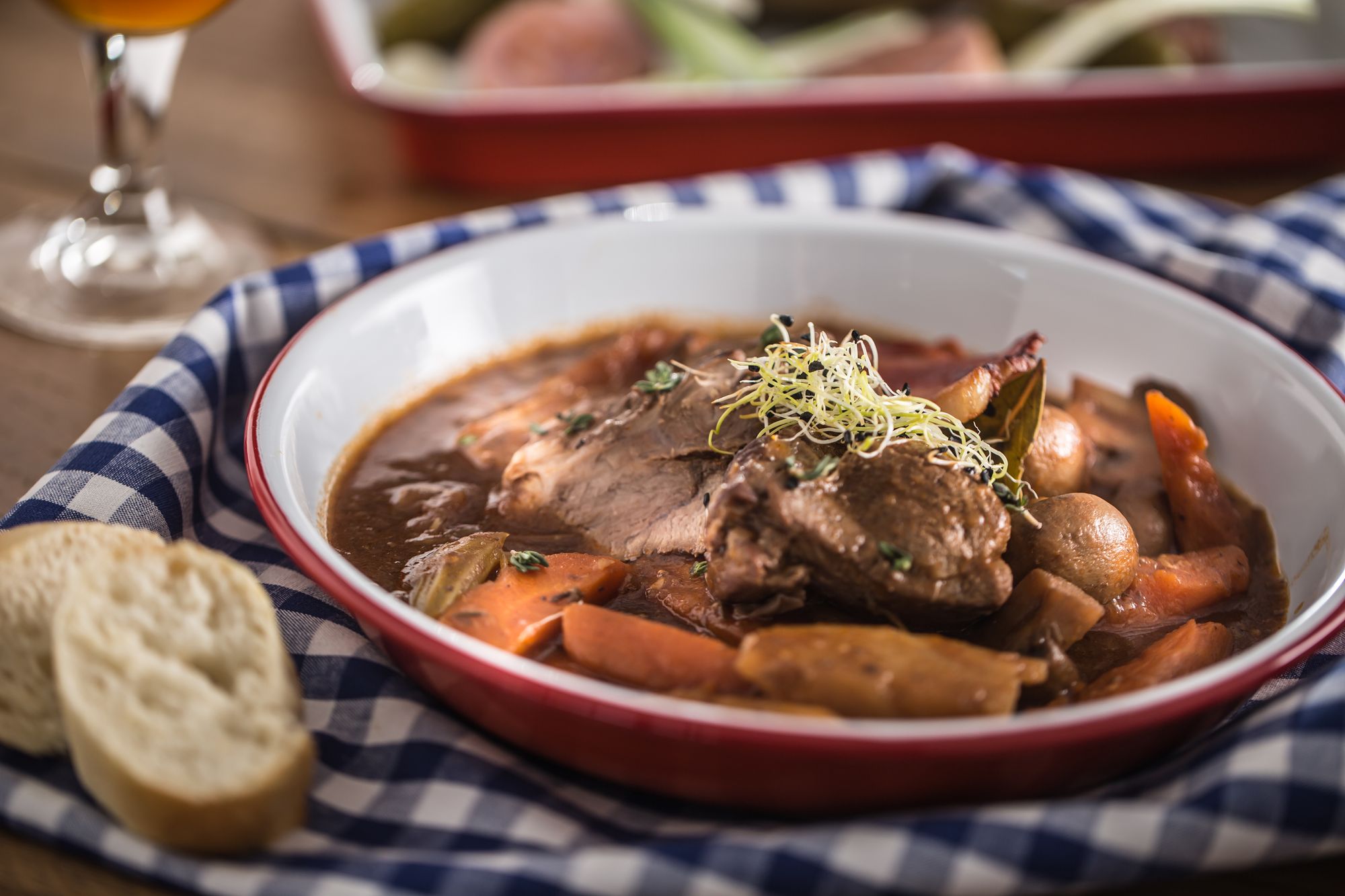 Wild Boar and Mushroom Casserole