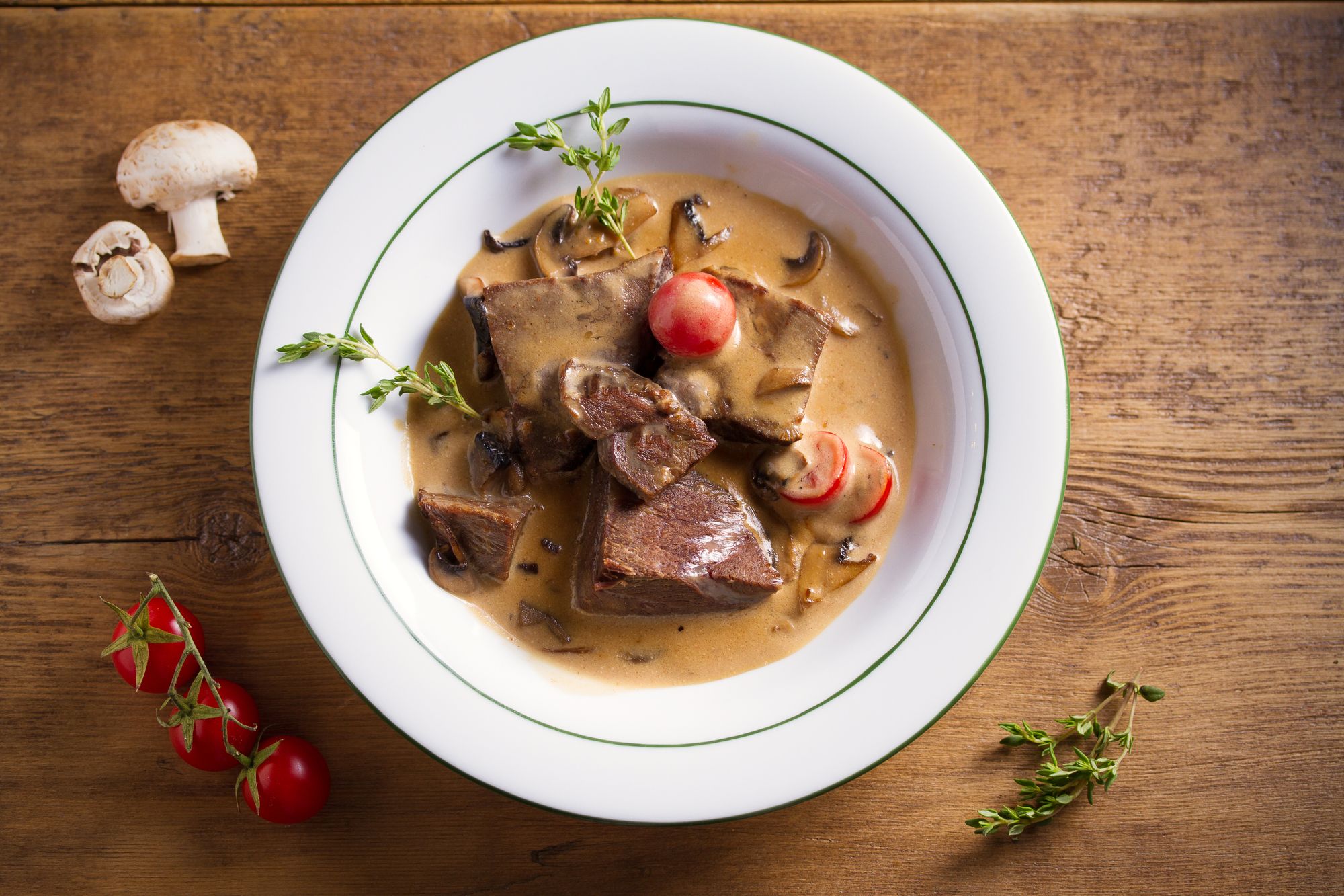 Braised Beef Cheek with Mushrooms and Coffee