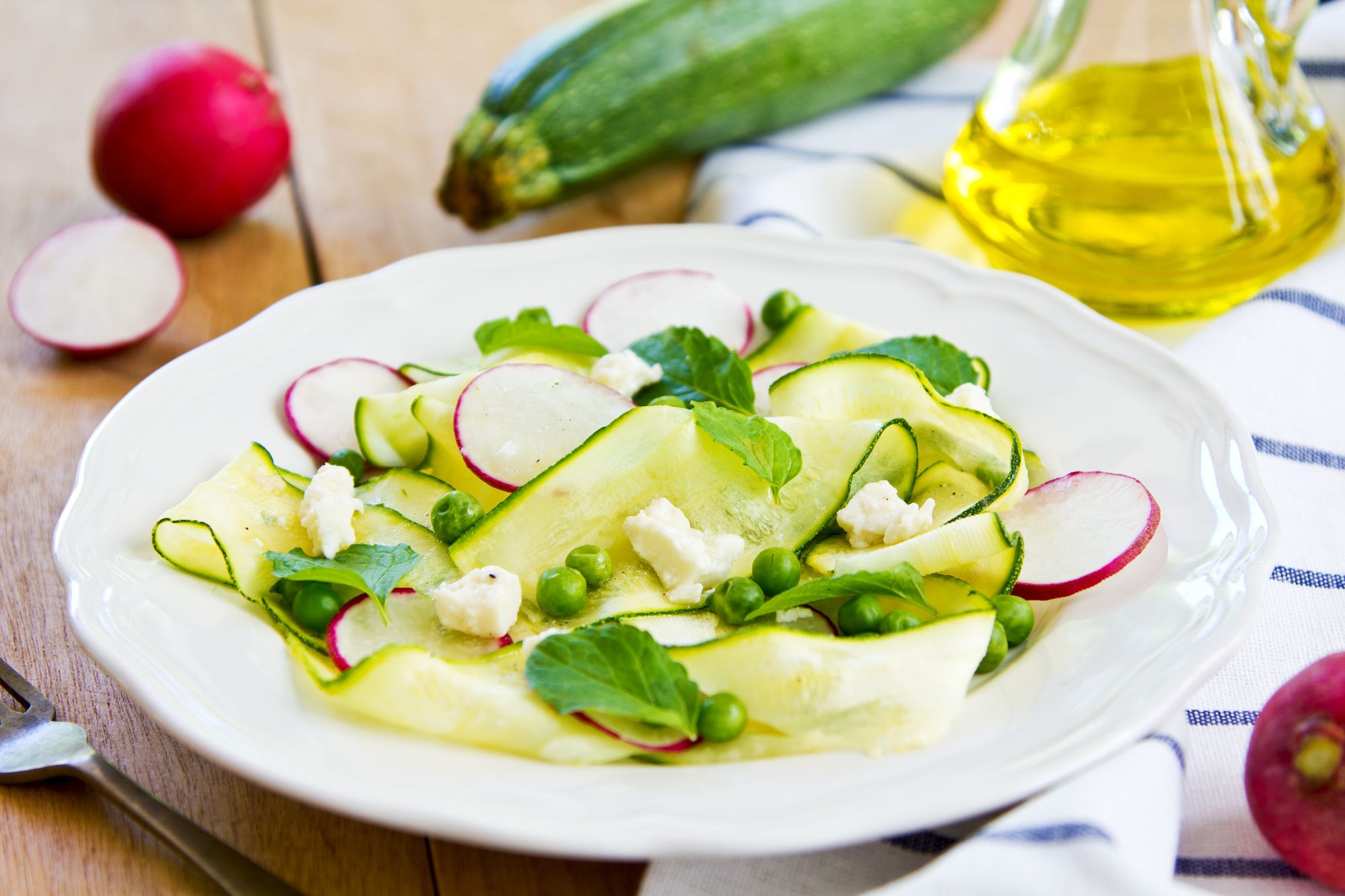 Smoked Mackerel, Courgette and Feta Salad