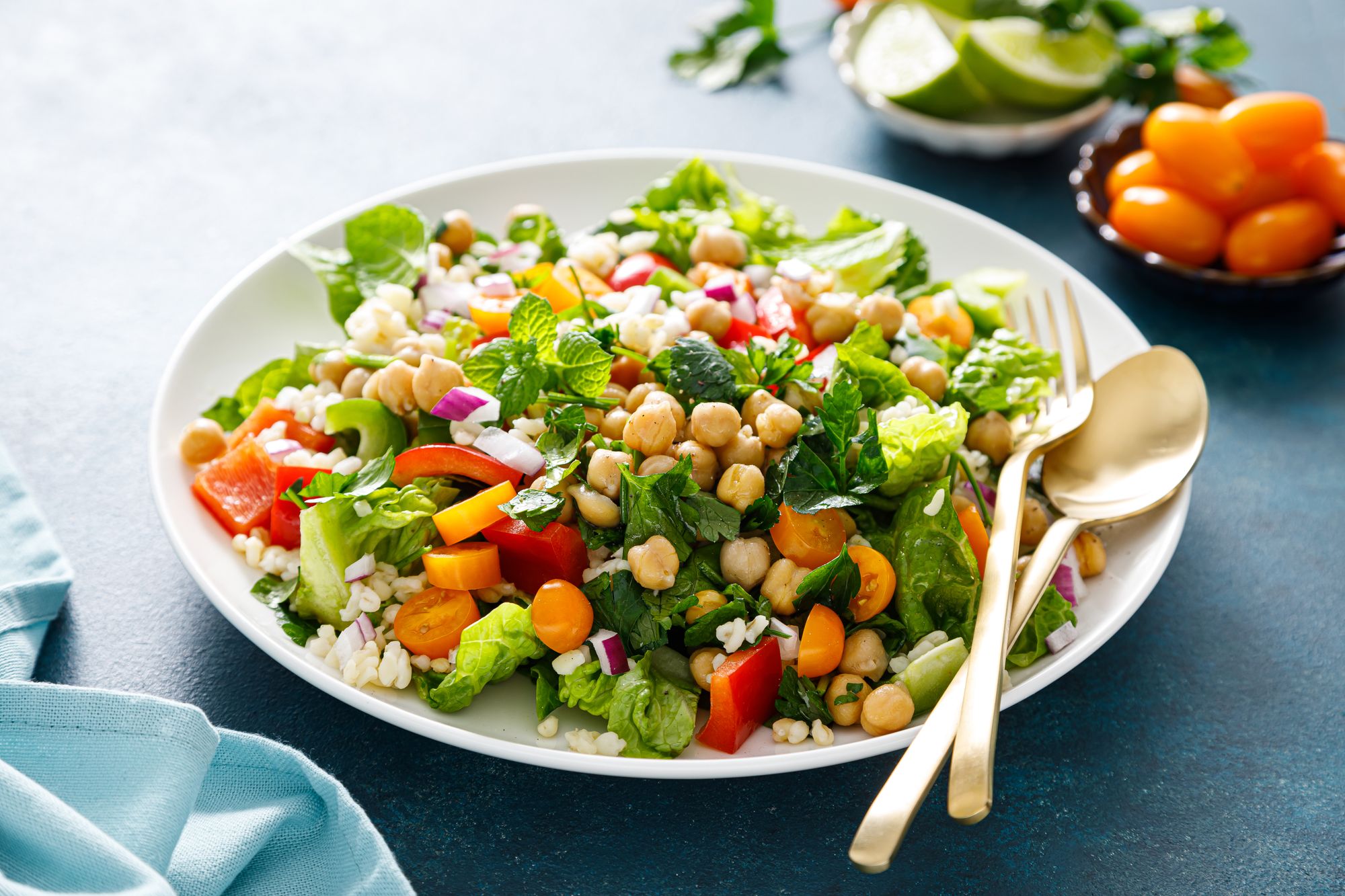 Moroccan Chickpea and Tomato Salad