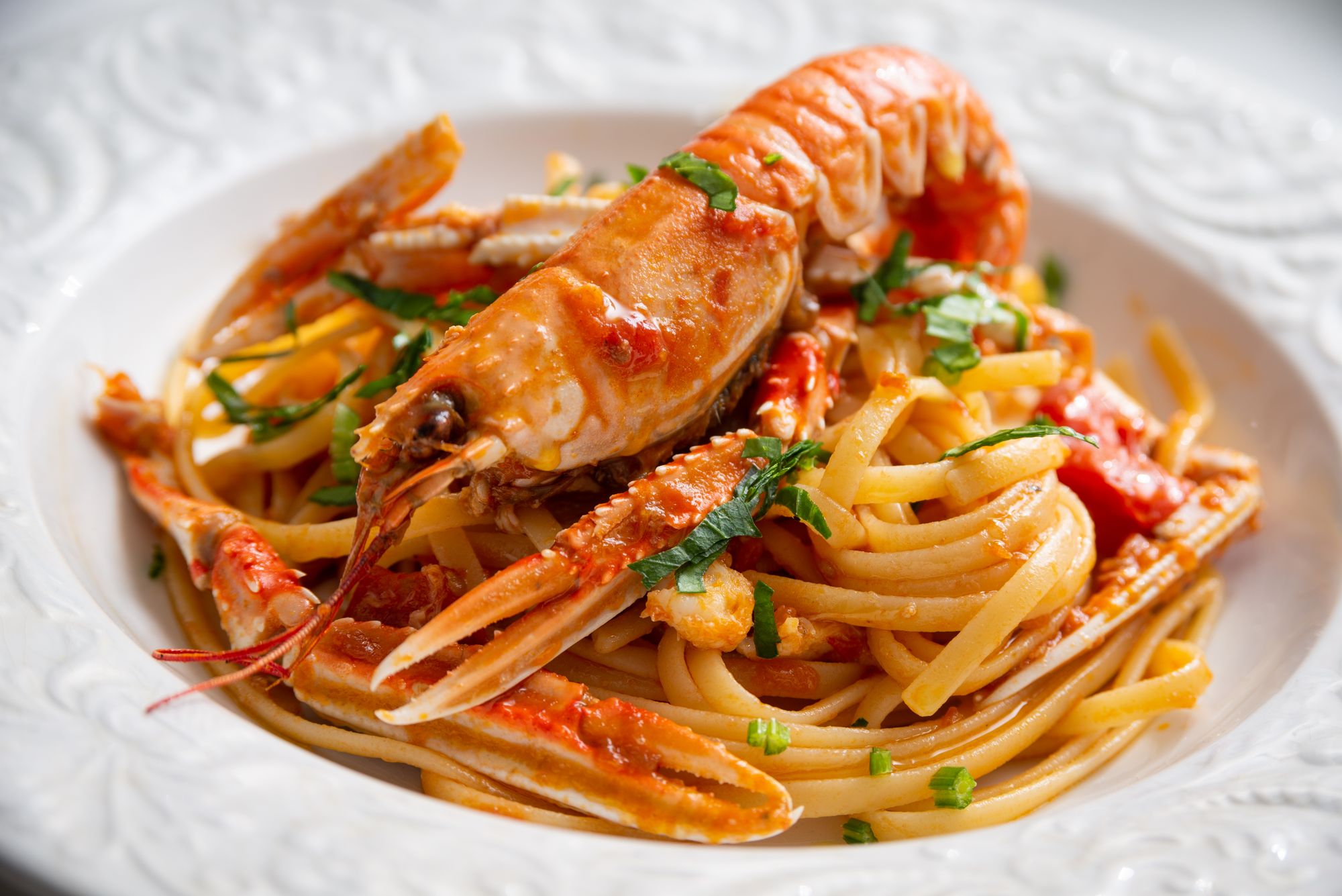 King Prawn and Harissa Linguine
