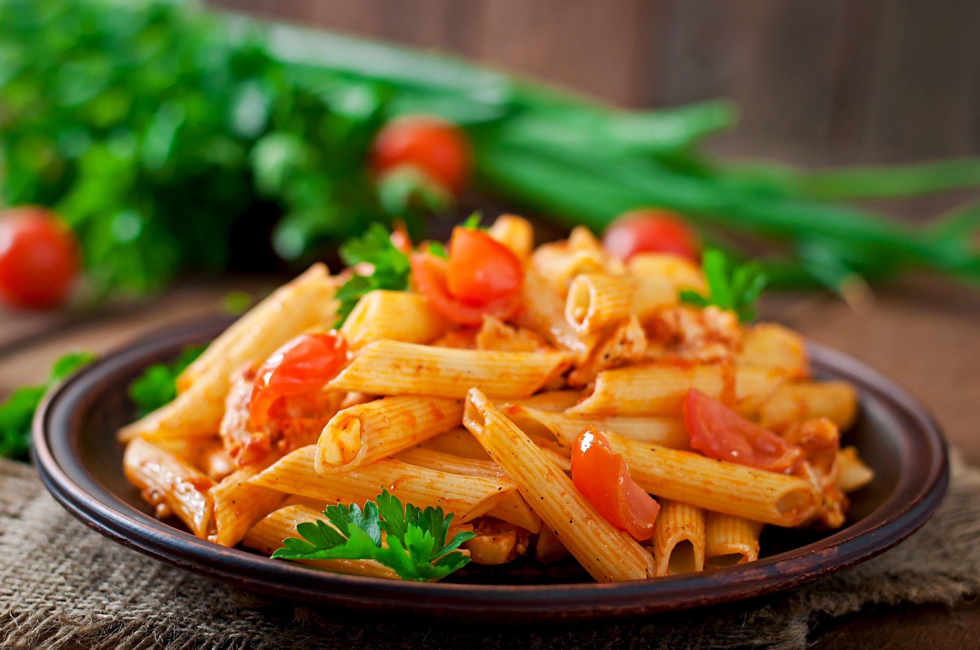 Penne with Pesto Rosso