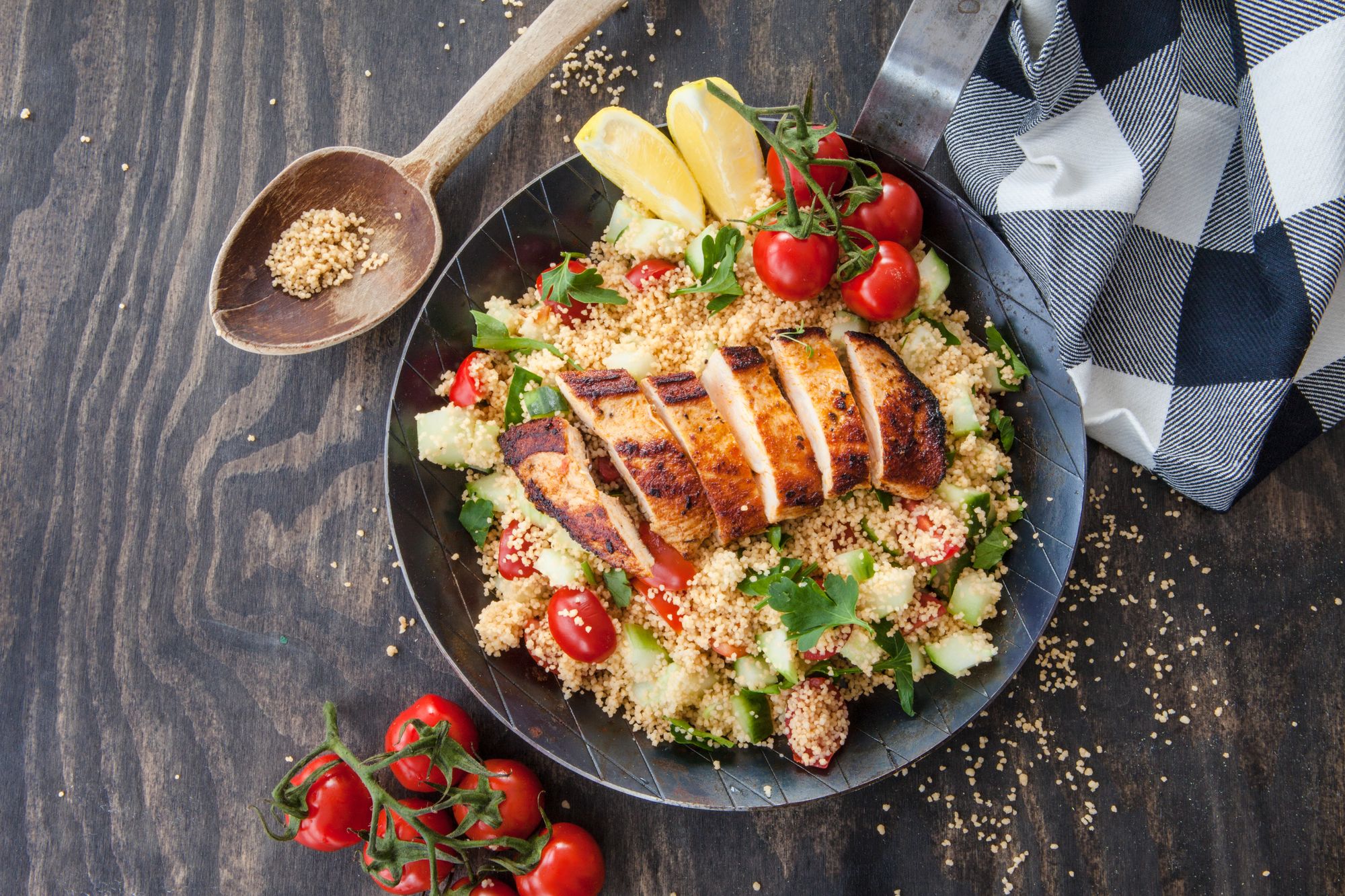 Couscous Salad with Harissa Chicken