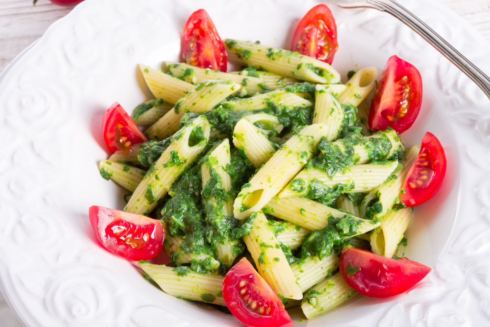 Spinach and Sundried Tomato Rigatoni