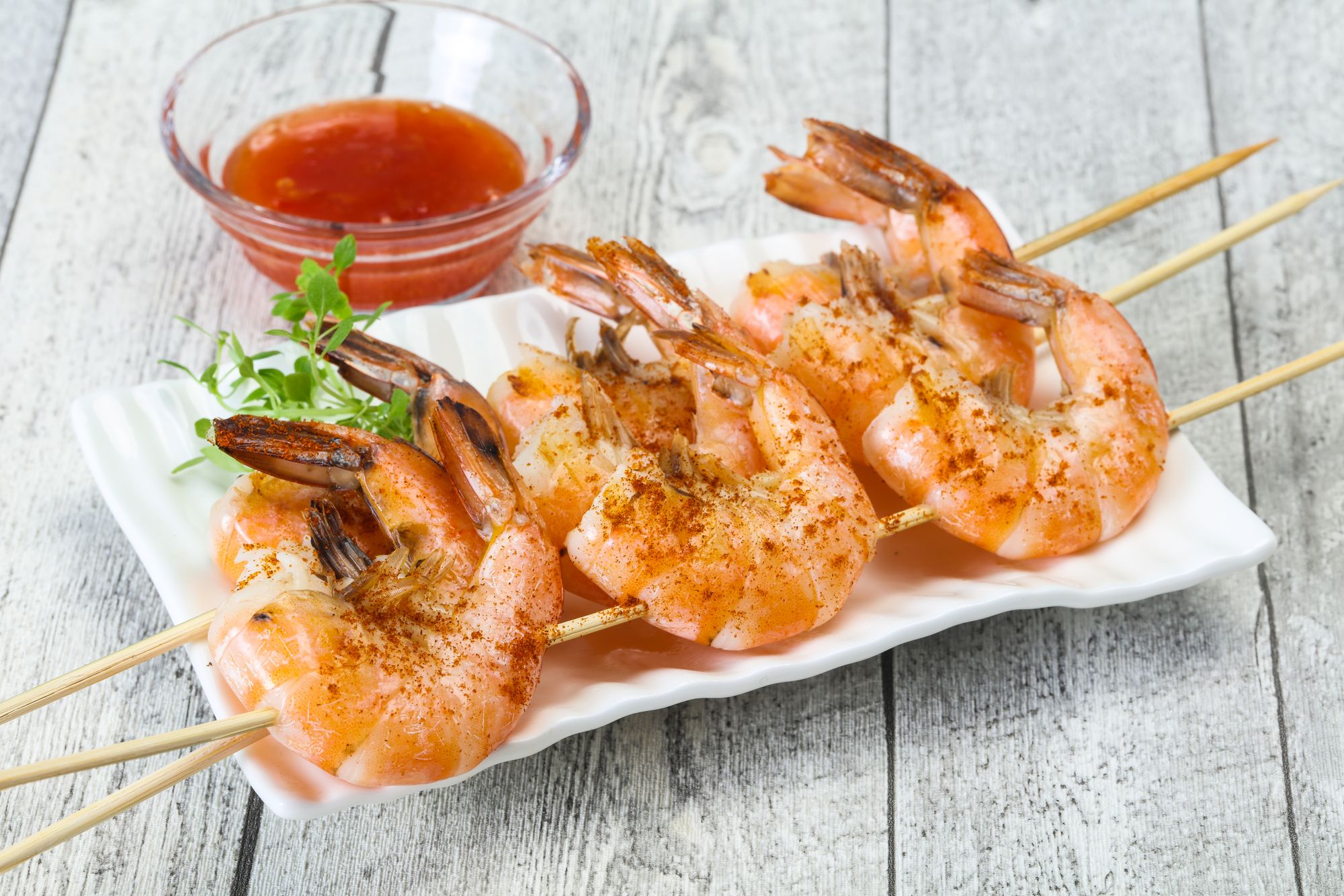 Salt and Pepper Prawn Skewers