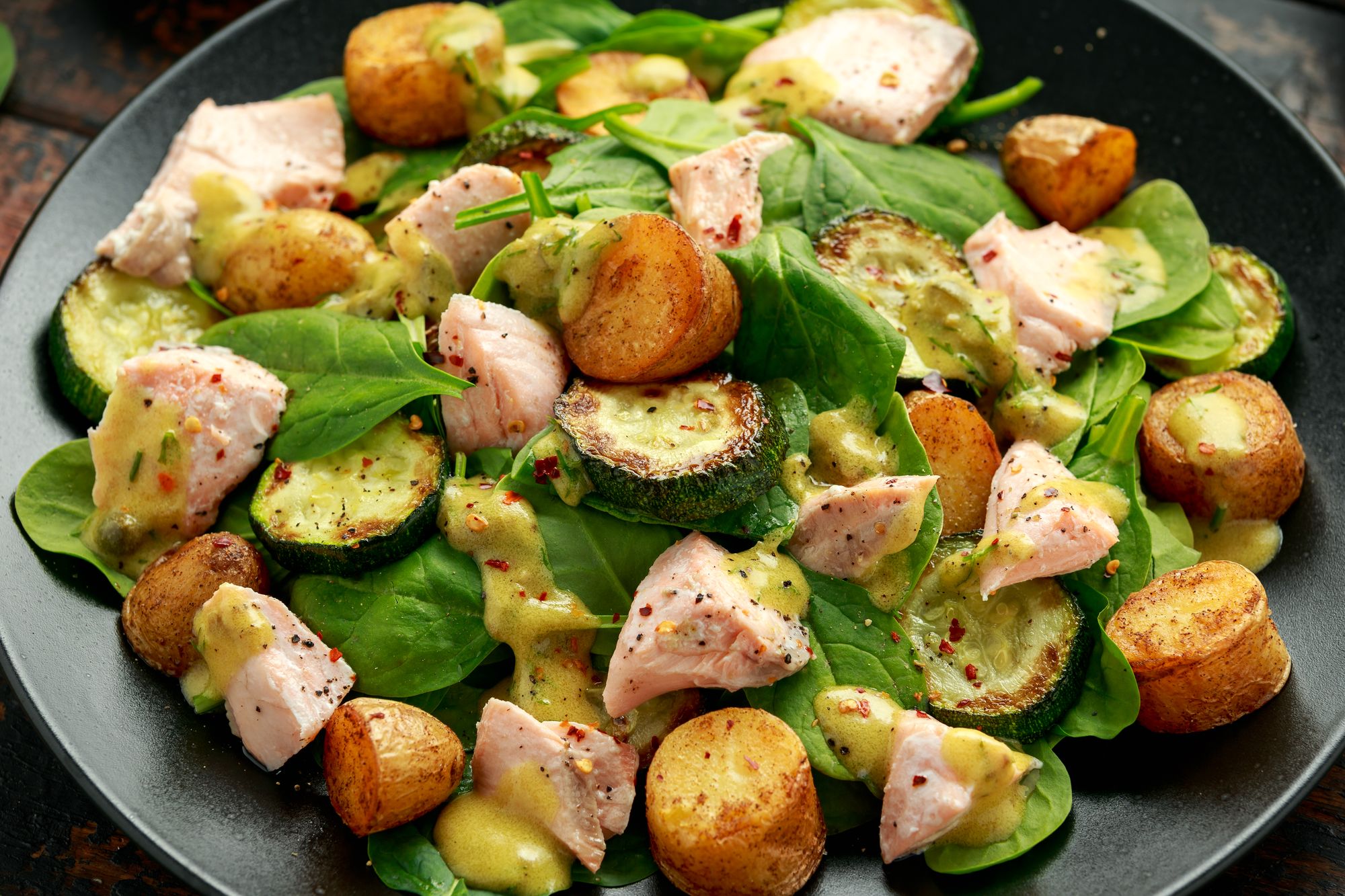 Smoked Salmon and Roast Potato Salad