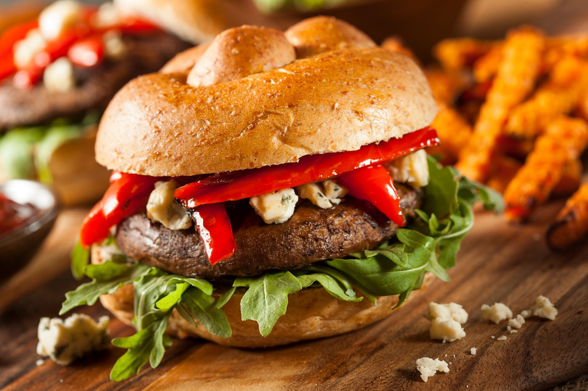 Portobello Mushroom and Halloumi Burger