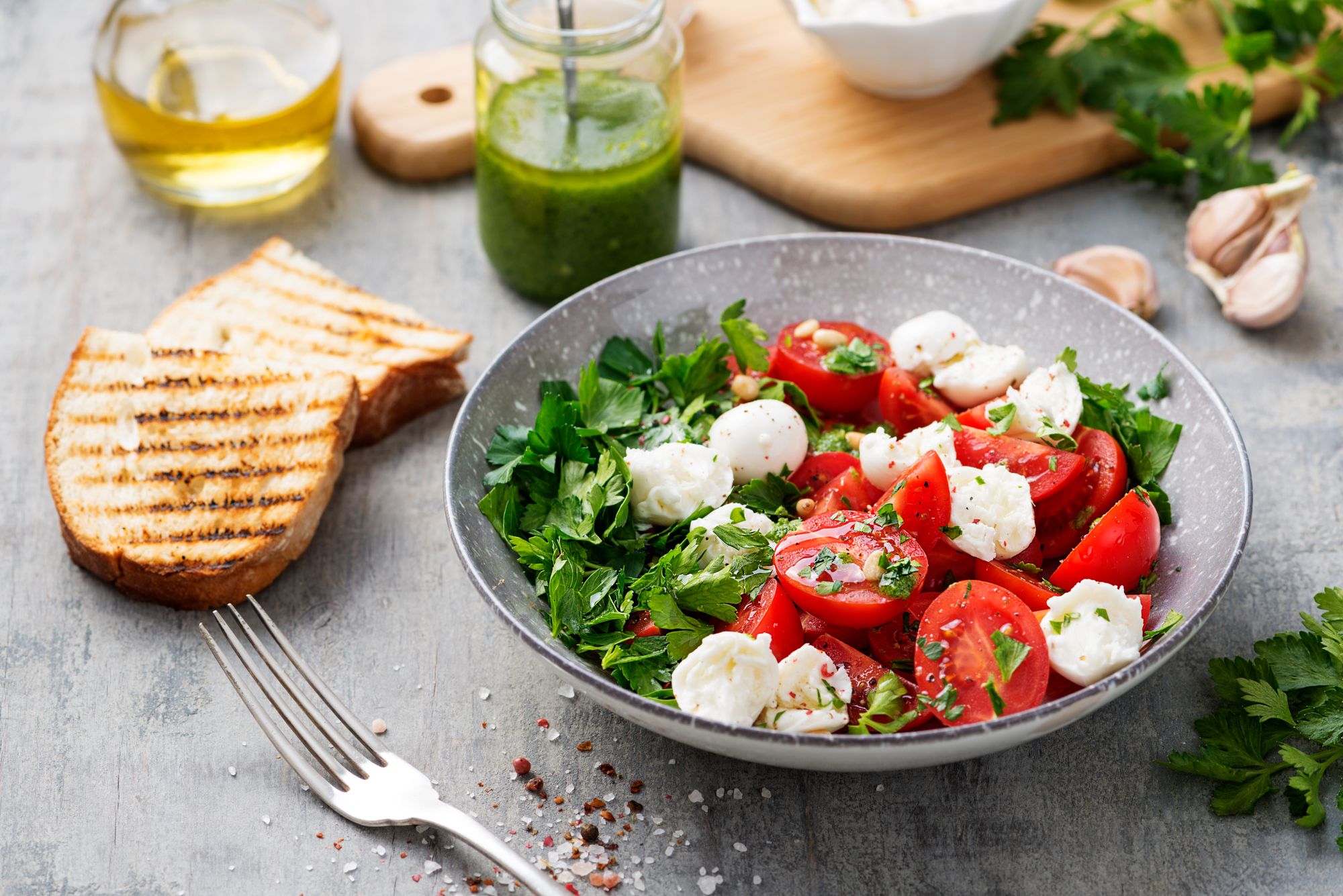 Mozzarella and Pesto Salad