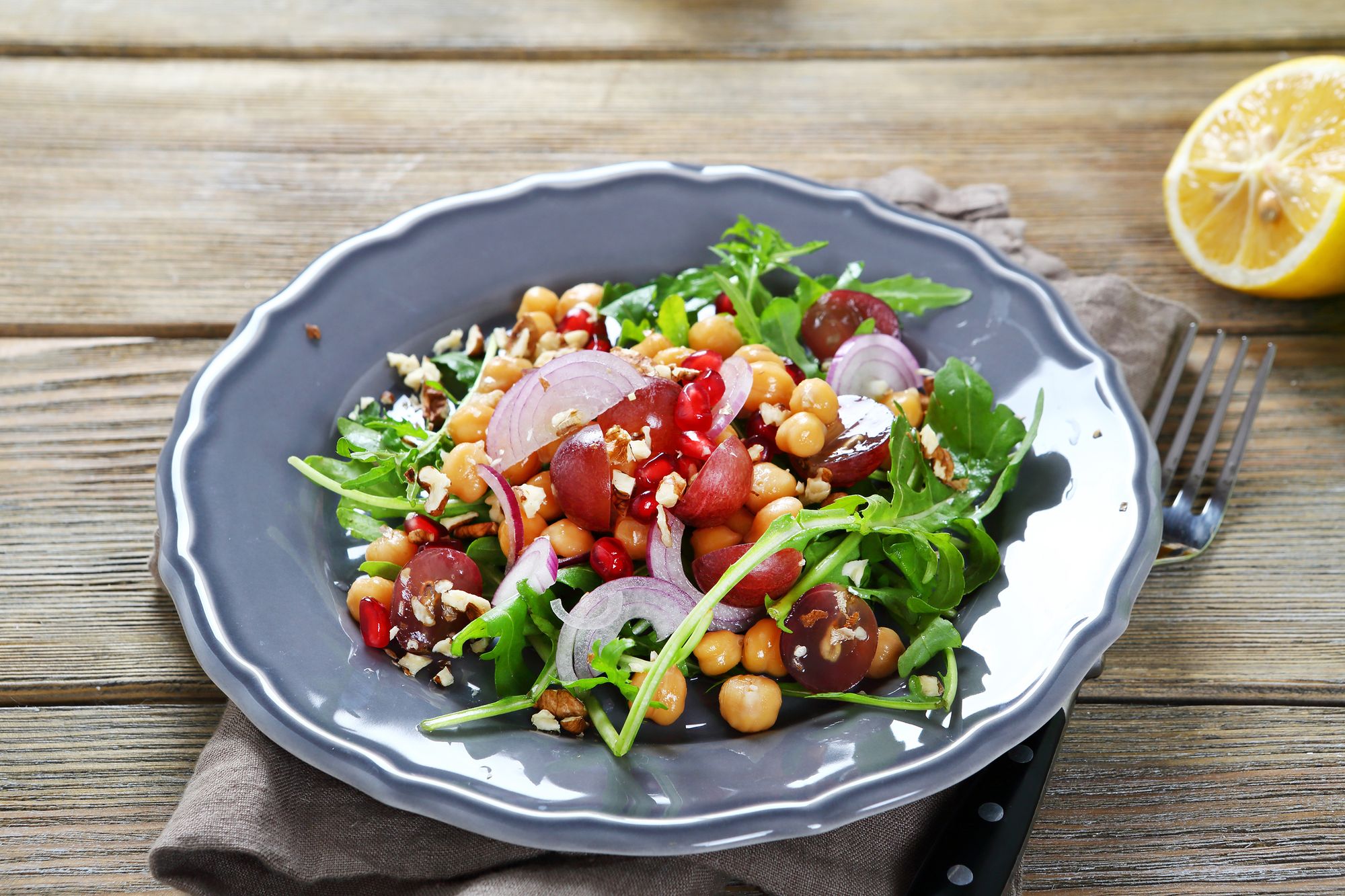 Chickpea, Walnut and Rocket Salad