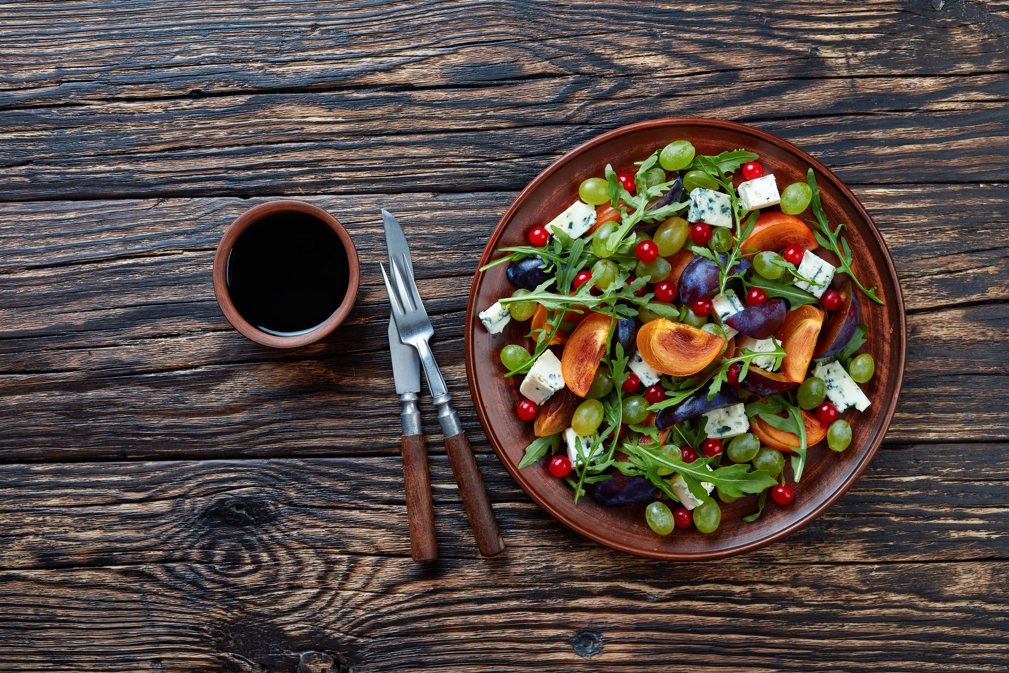 Plum and Gorgonzola Salad