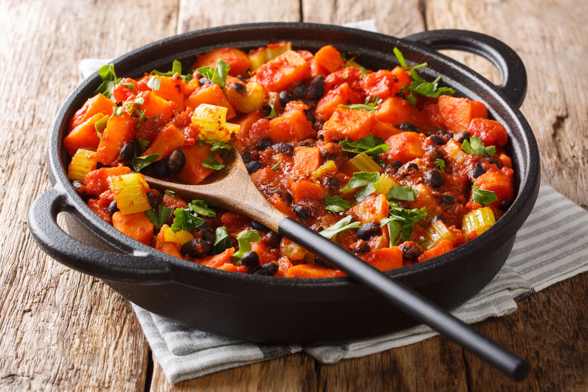 Black Bean and Sweet Potato Chilli