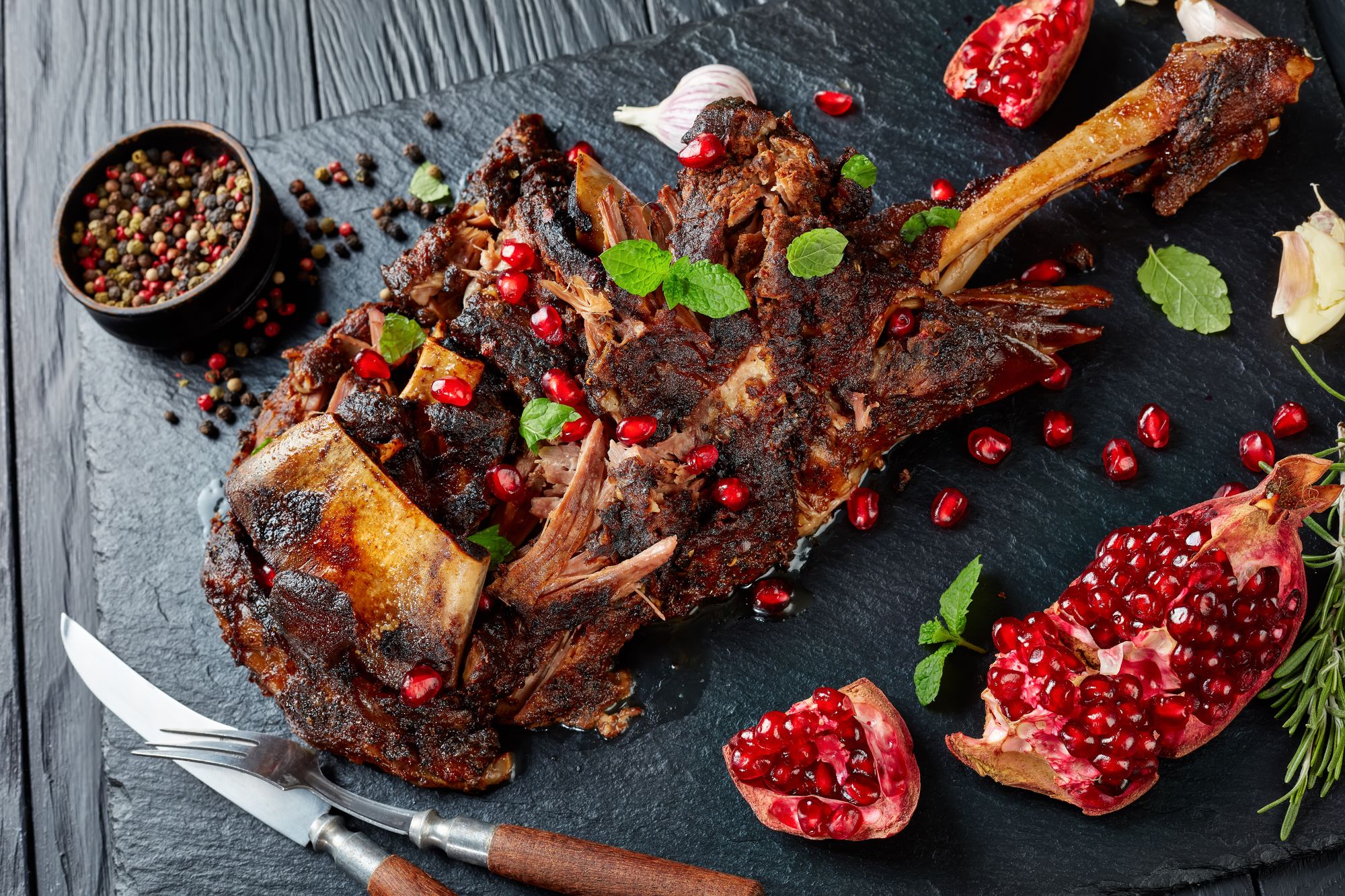 Lamb with Pomegranate and Tahini