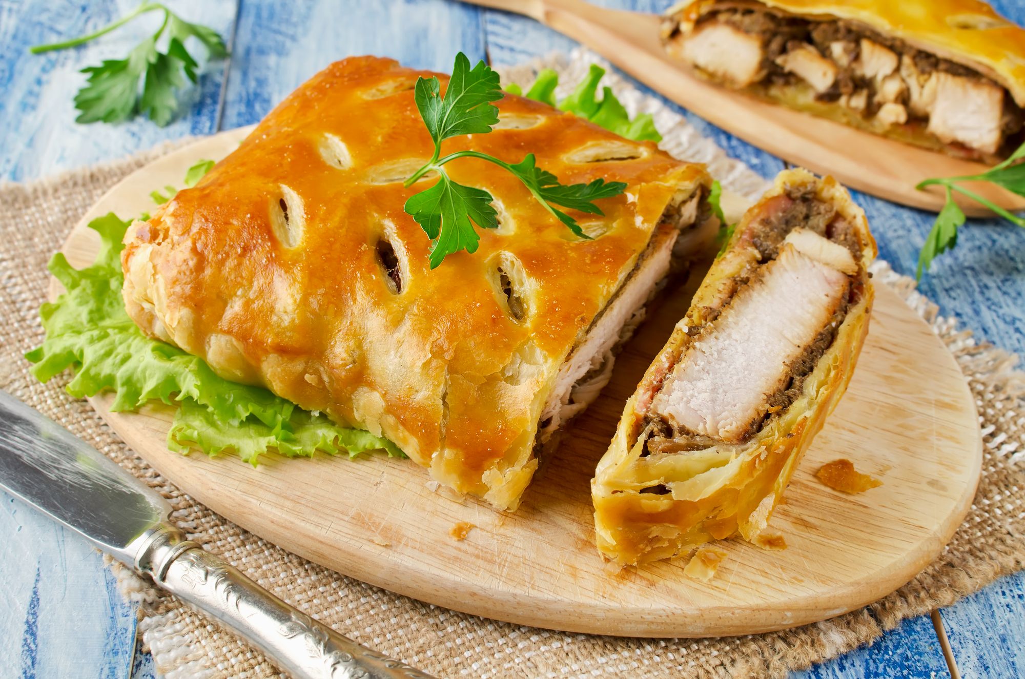 Turkey, Cranberry and Cheese Wellington
