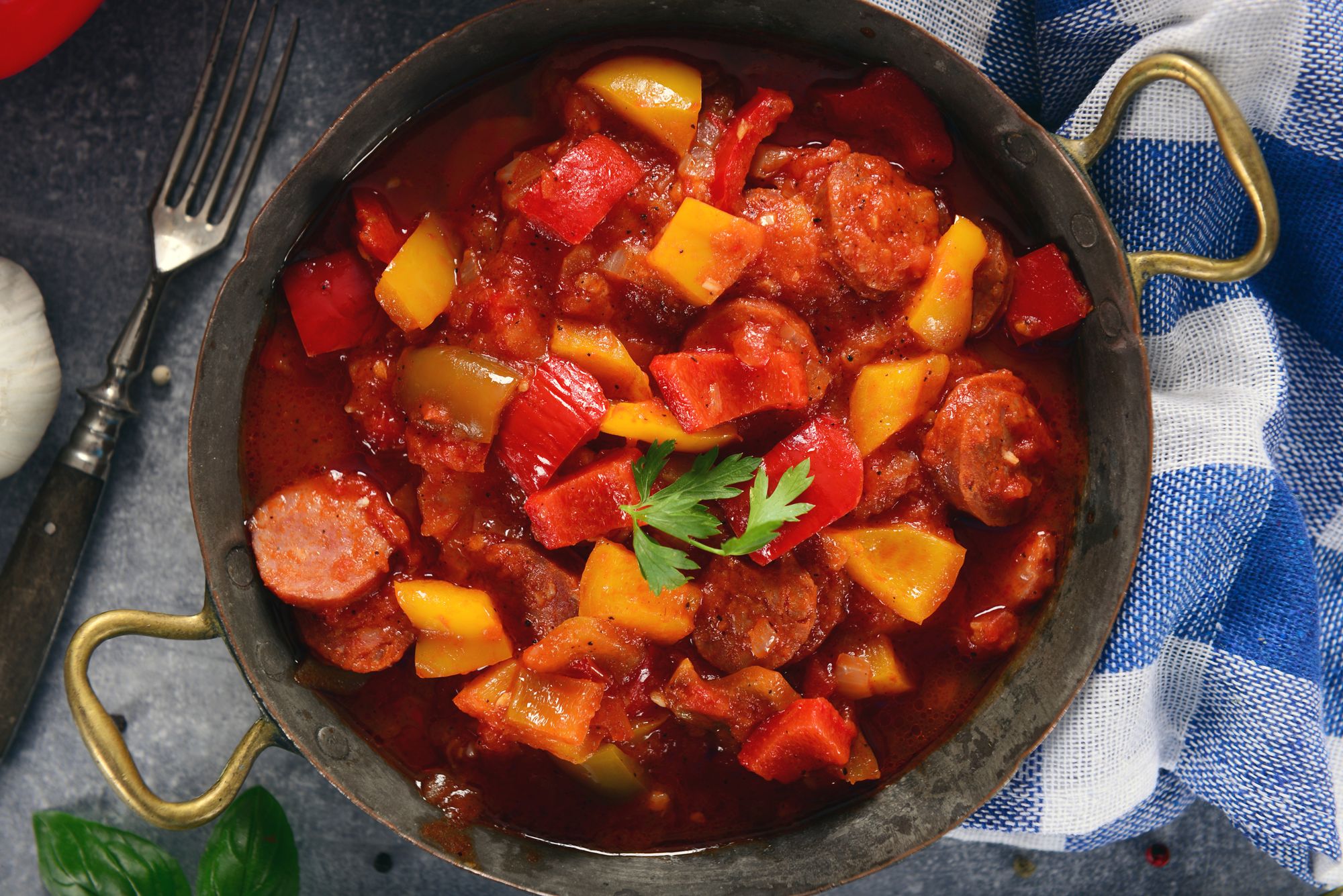 Sausage, Olive and Mushroom Stew