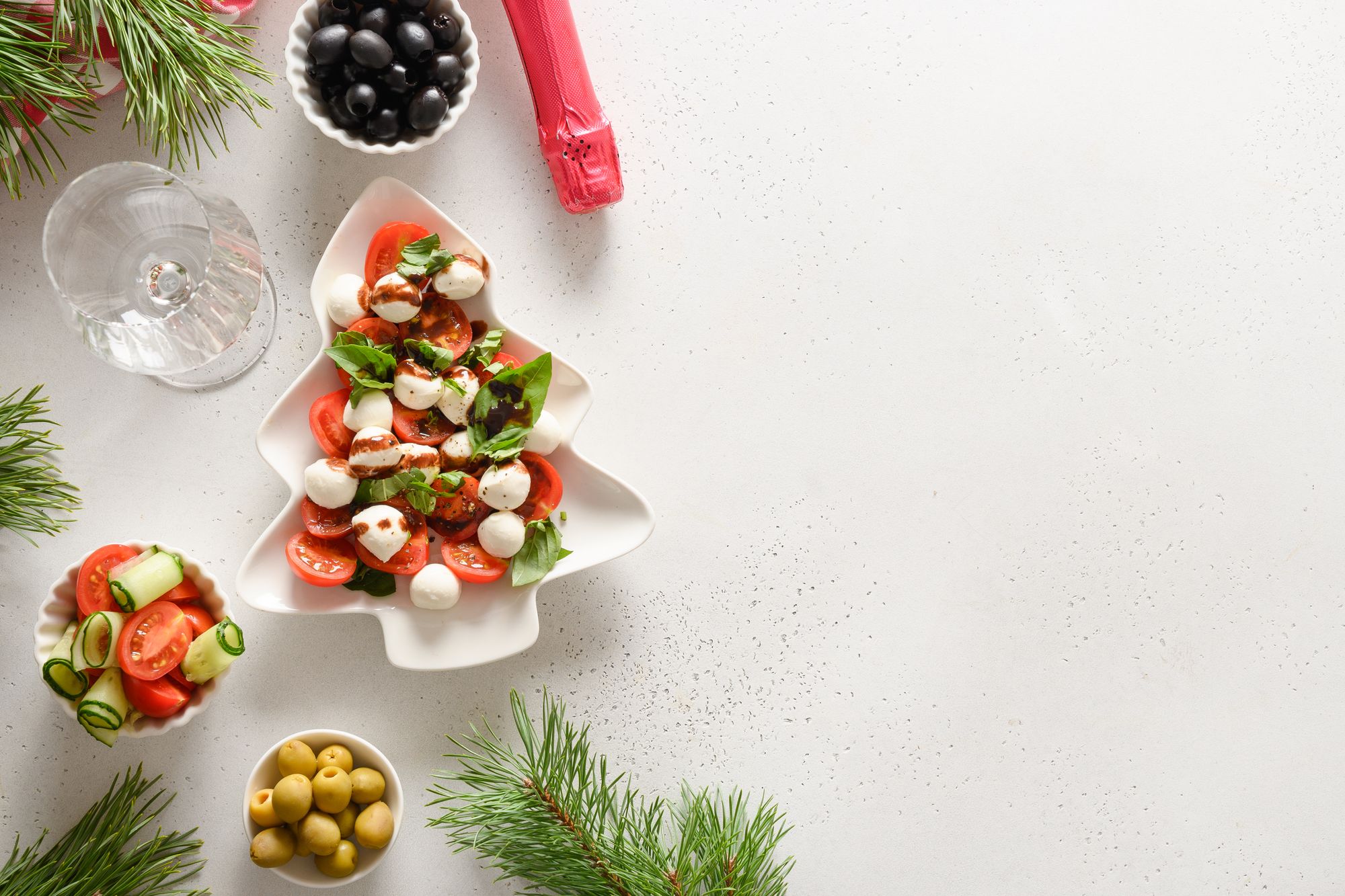 Caprese Salad Christmas Tree