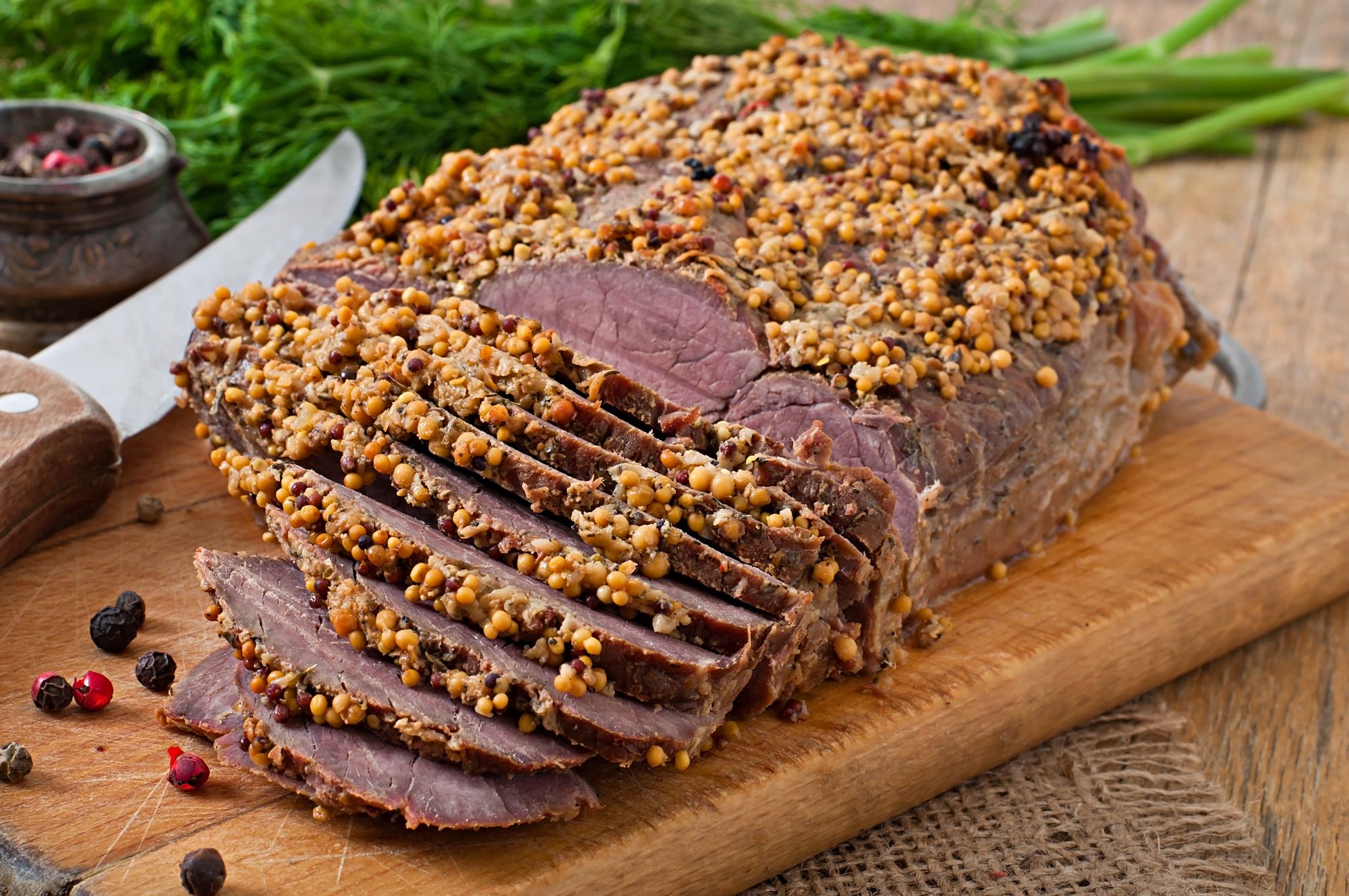 Mustard and Pistachio Beef Rib Roasts