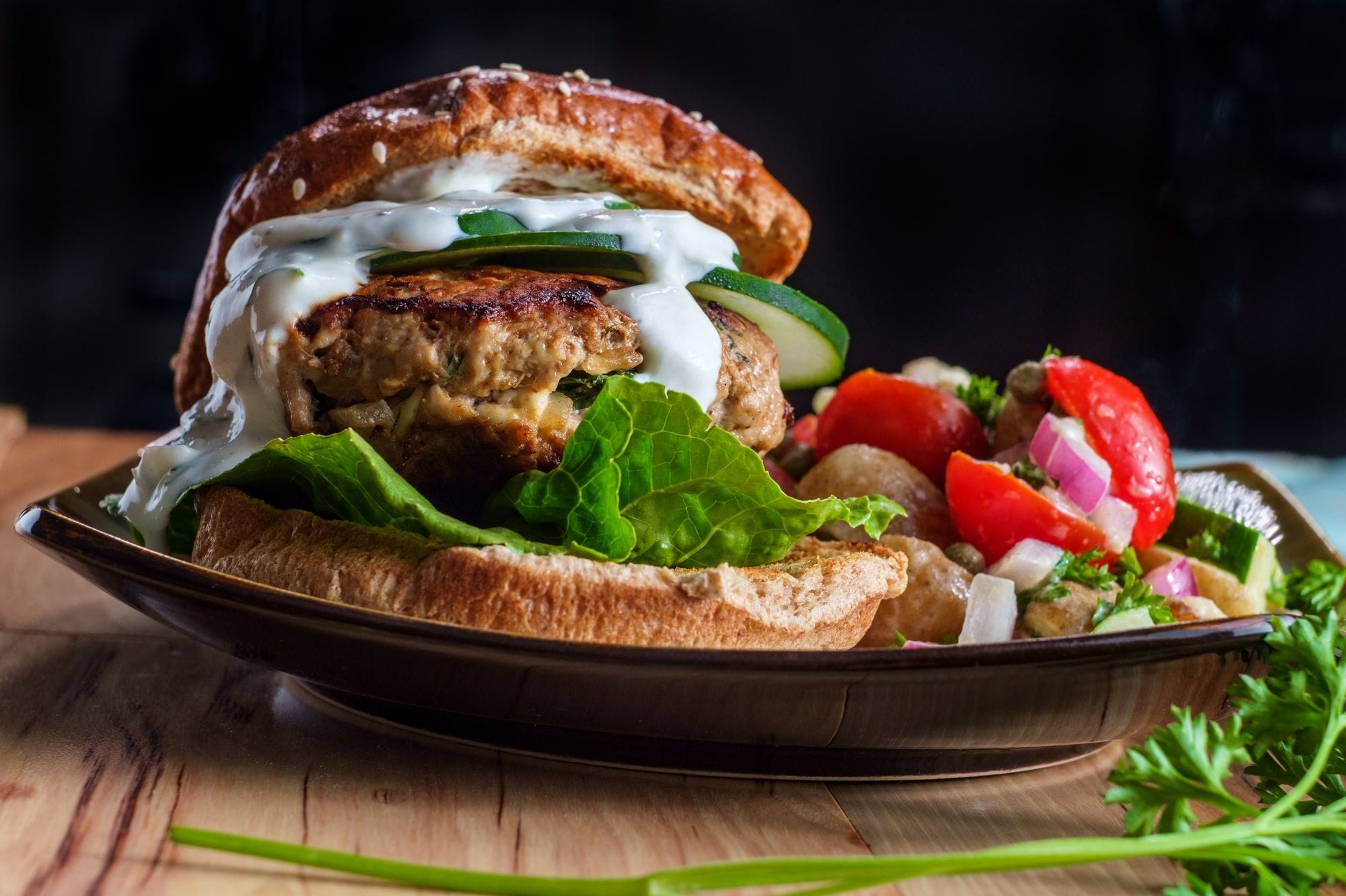 Lamb and Coriander Burgers
