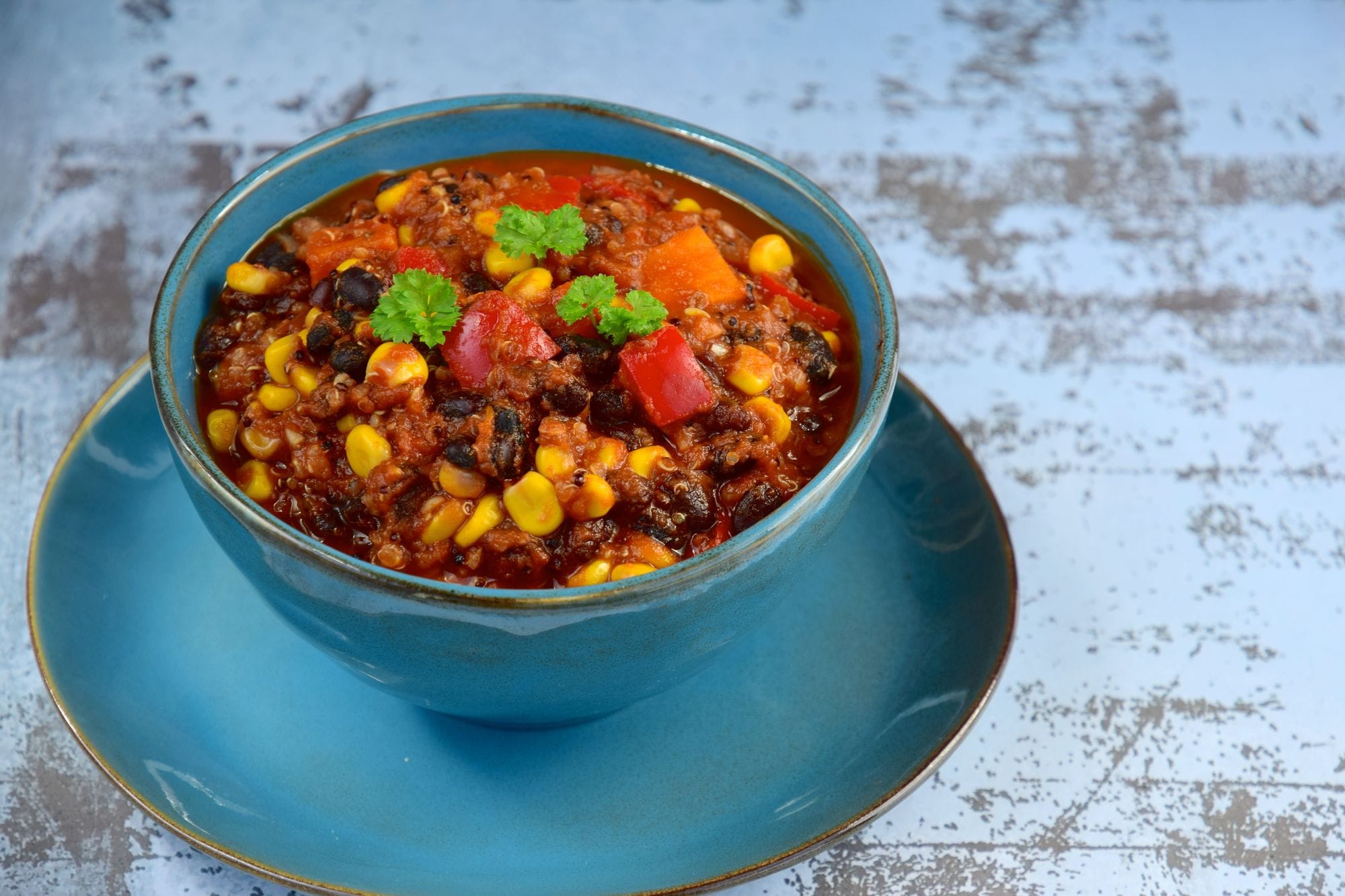 Vegan Black Bean and Quinoa Chilli