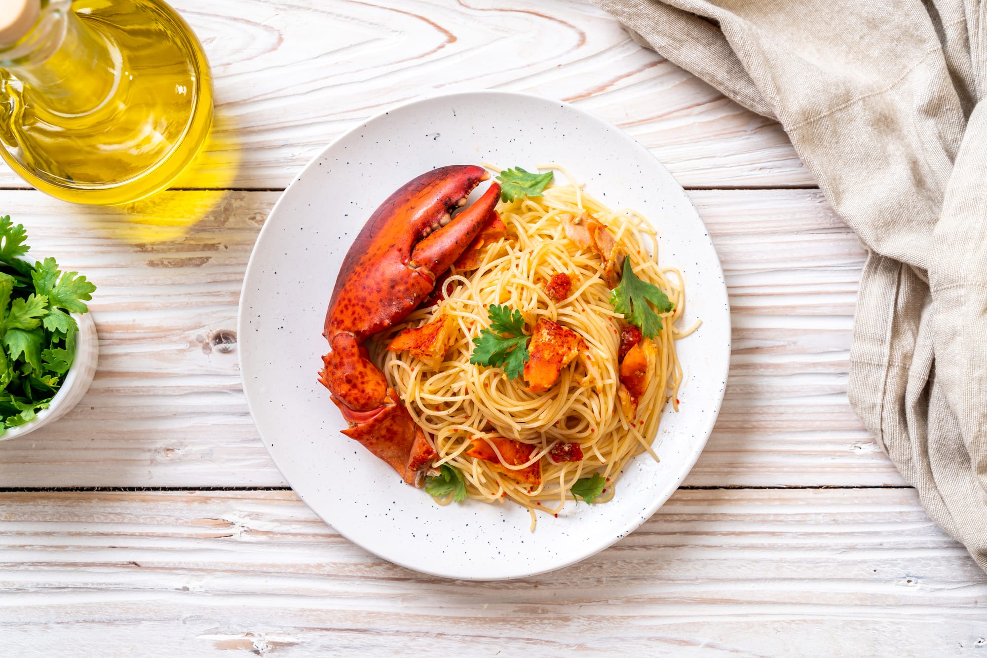 Lobster and White Wine Spaghetti