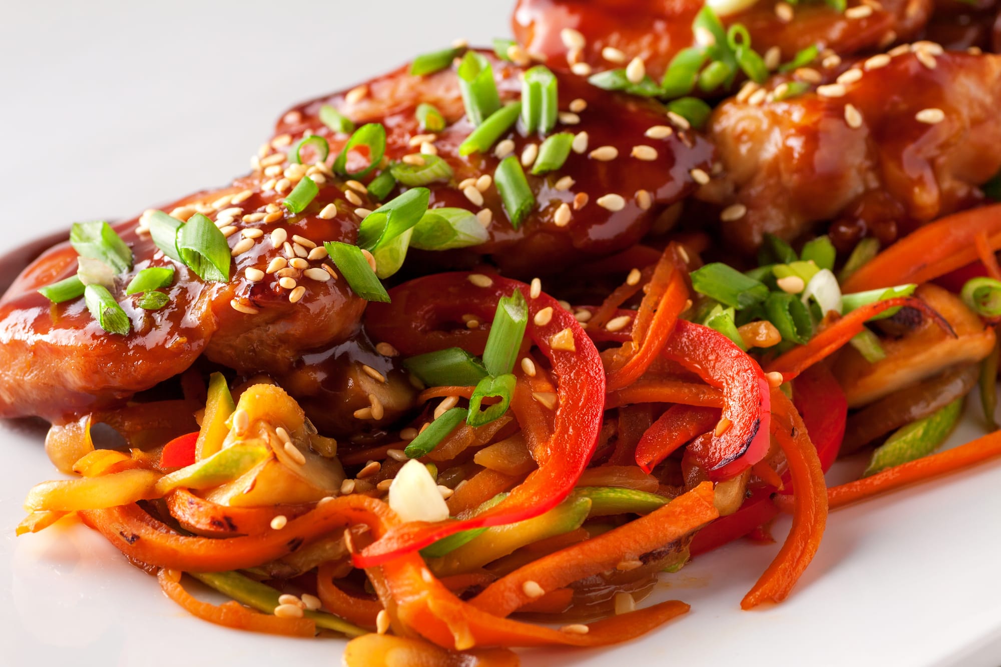 Chicken Teriyaki with Stir-Fry Capsicum