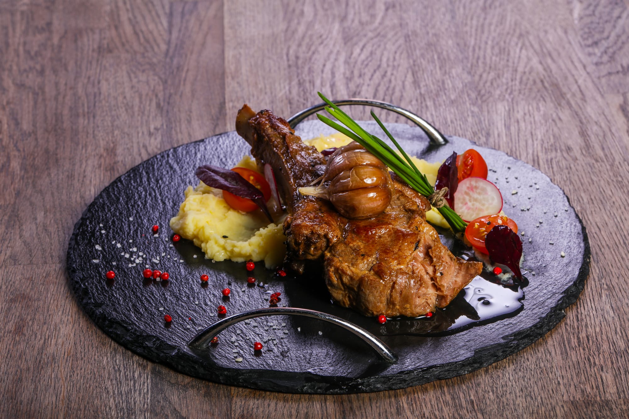 Roast Lamb Shanks in Red Wine