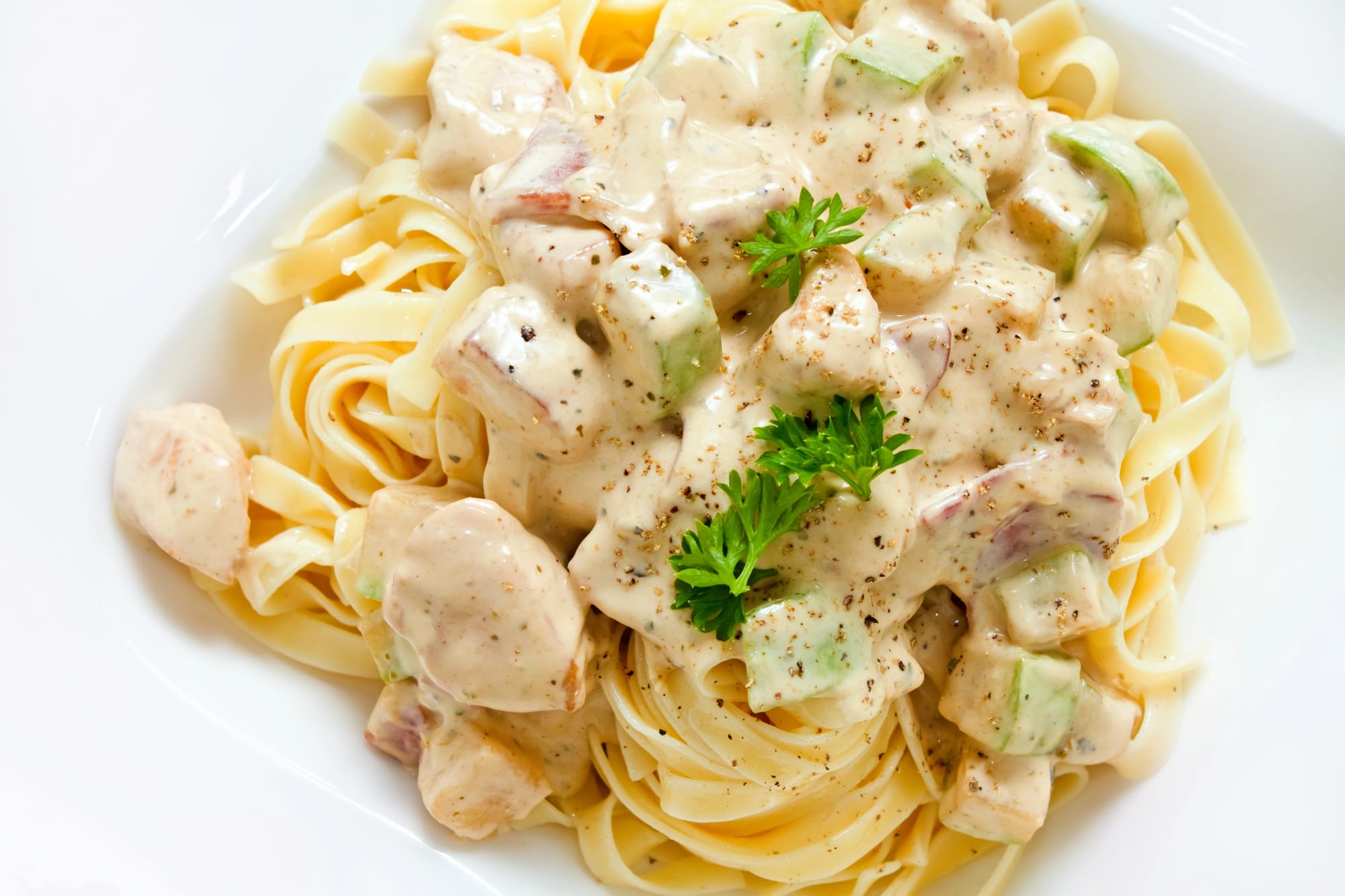 Classic Creamy Chicken Tagliatelle