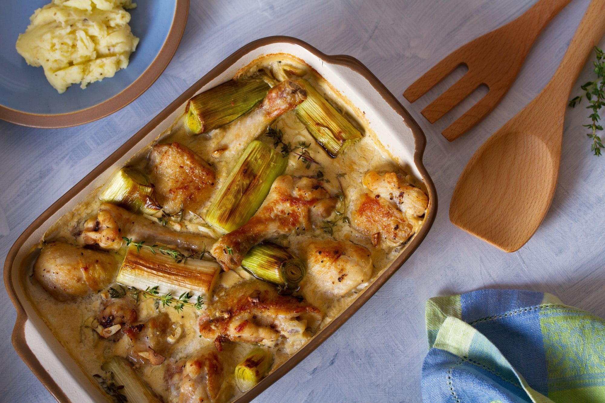Chicken, Leek and Lentil Traybake