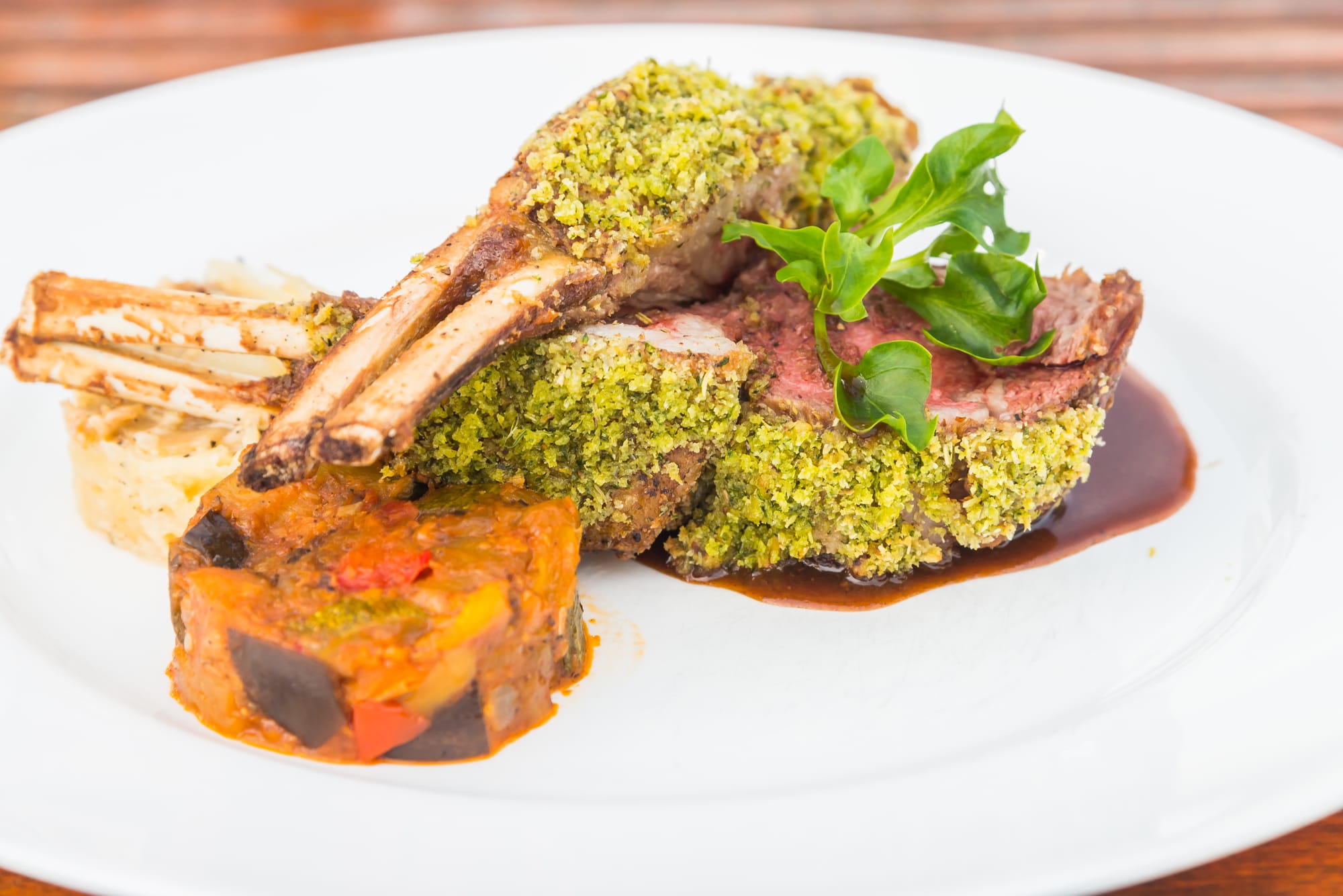 Mustard and Herb Crusted Rack of Lamb