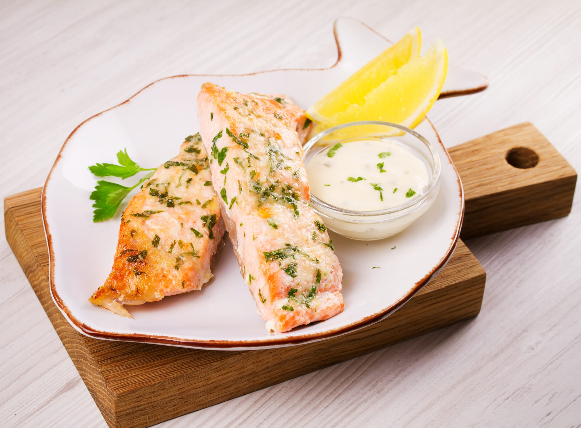 Baked Salmon with Parmesan and Spinach